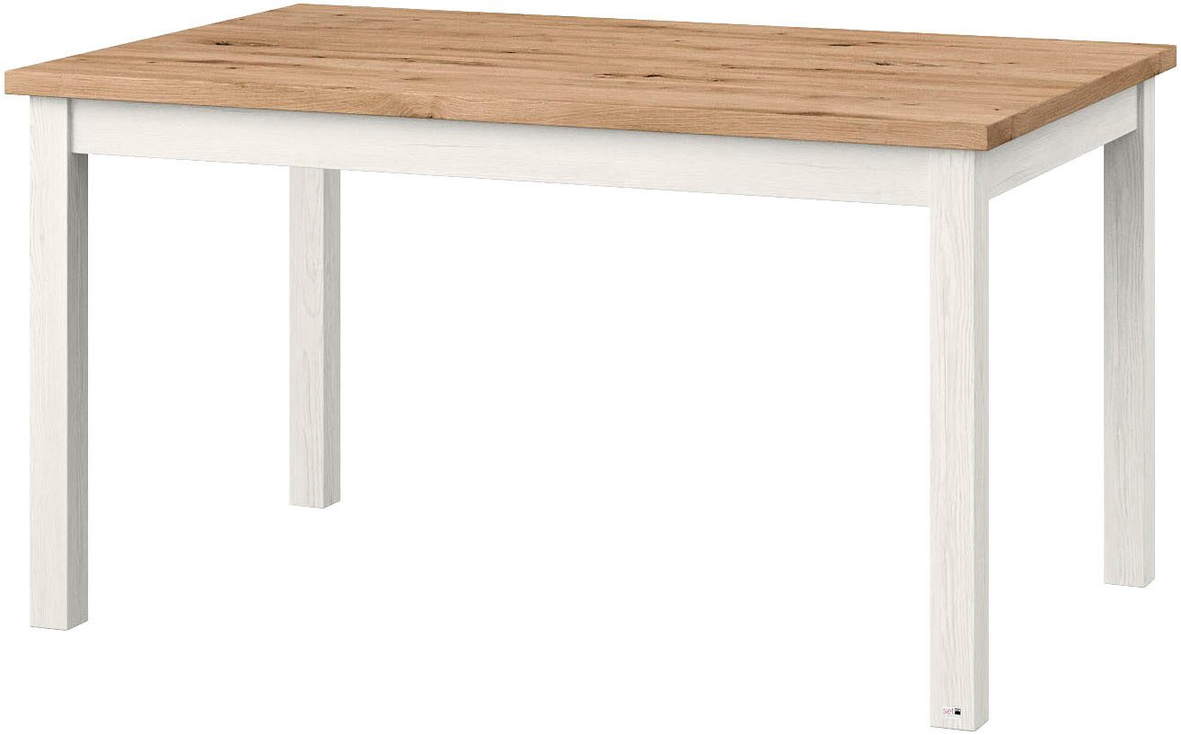 set one by Musterring Eettafel York in 3 kleurvarianten en 4 maten verkrijgbaar, met eiken plaat