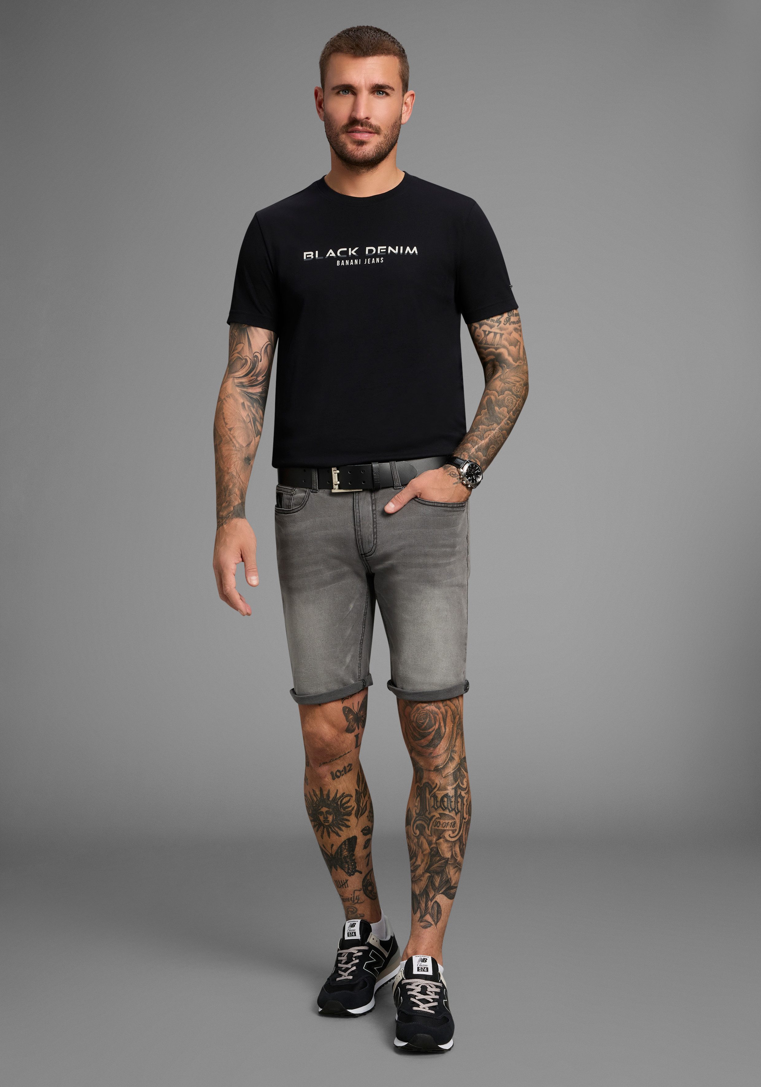 Bruno Banani Jeansshort Hutch-Shorts lage taillehoogte