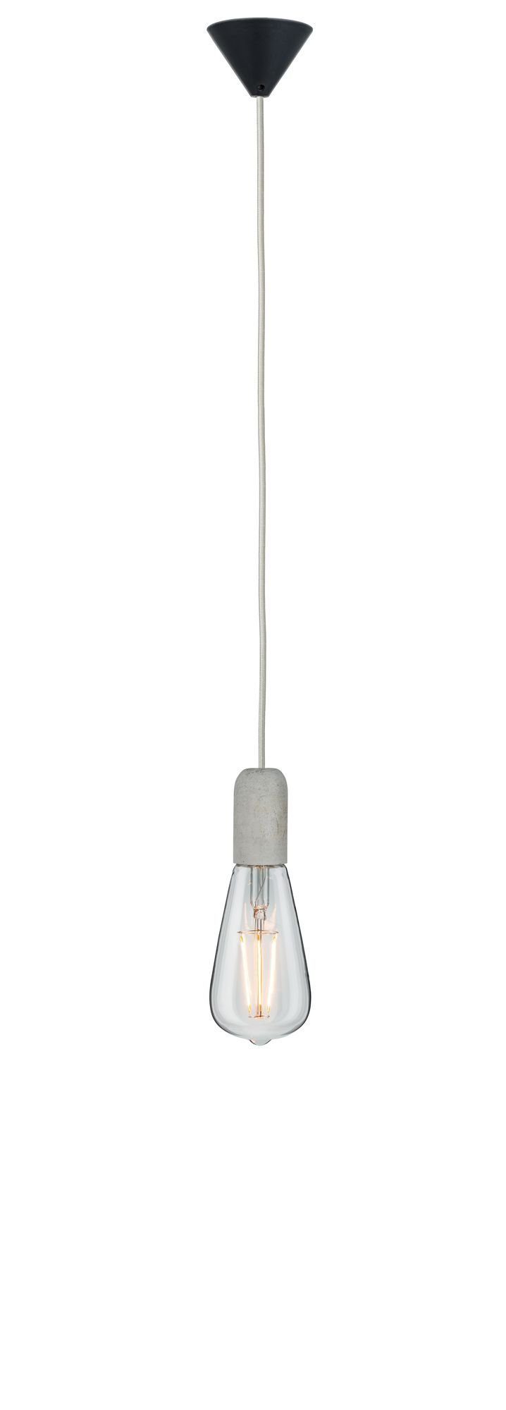 Paulmann Hanglamp Neordic Jano max. 1x60W Grijs/Zwart 230V Beton/Kunststof (1 stuk)
