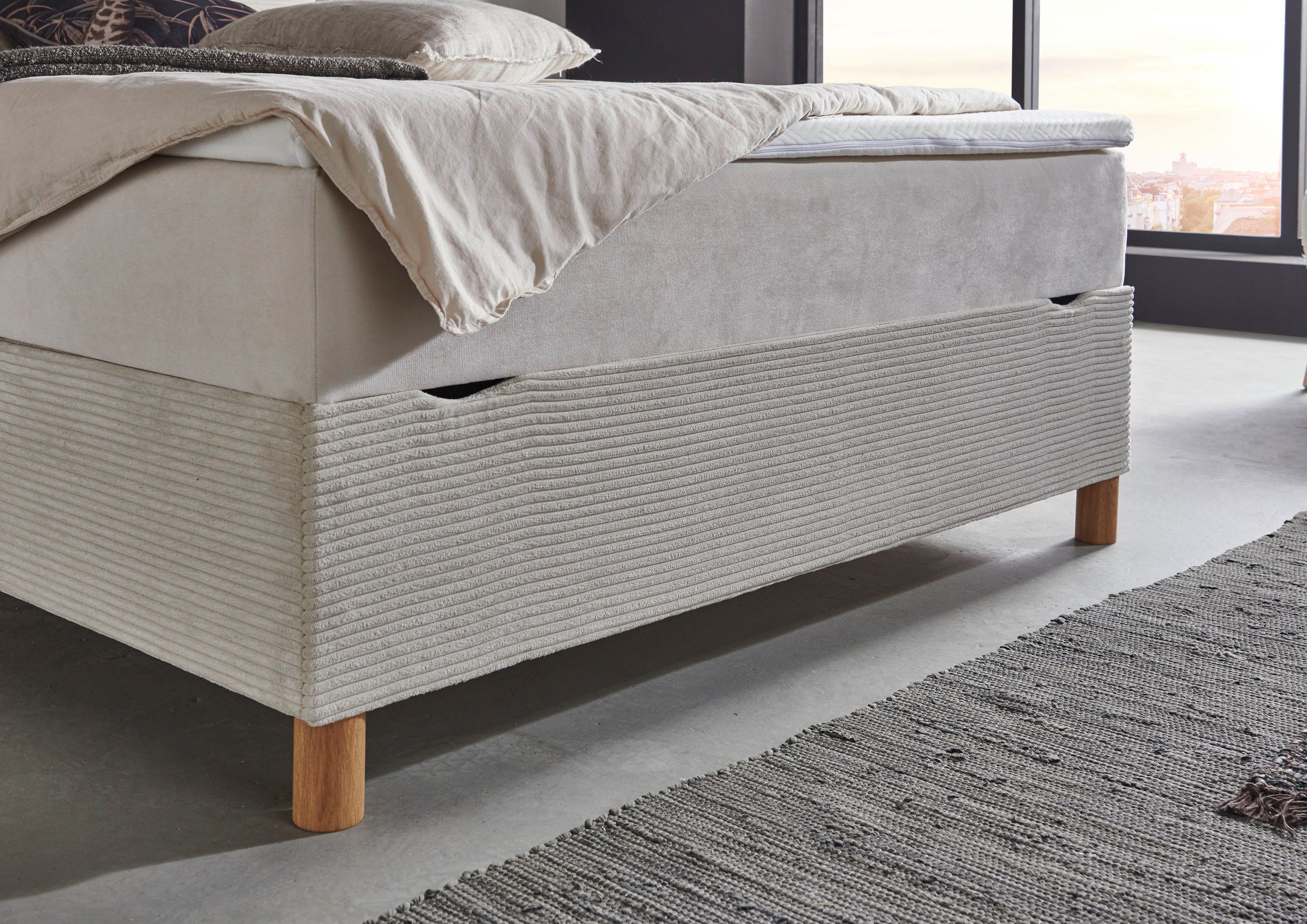 meise.möbel Boxspring Corsica met bedkist en topmatras, bekleding in een stof- en cordmix