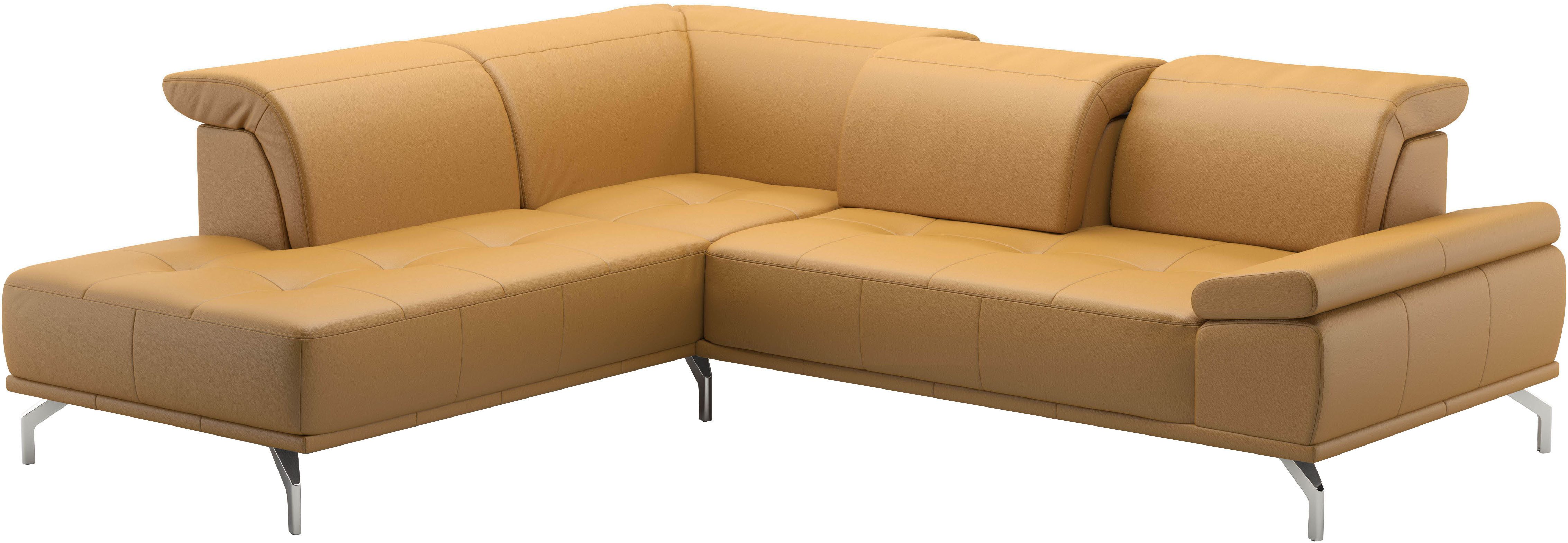 Places of Style Hoekbank Caluna Incl. zitdiepteverstelling, optioneel met hoofd- en armleuningverstelling