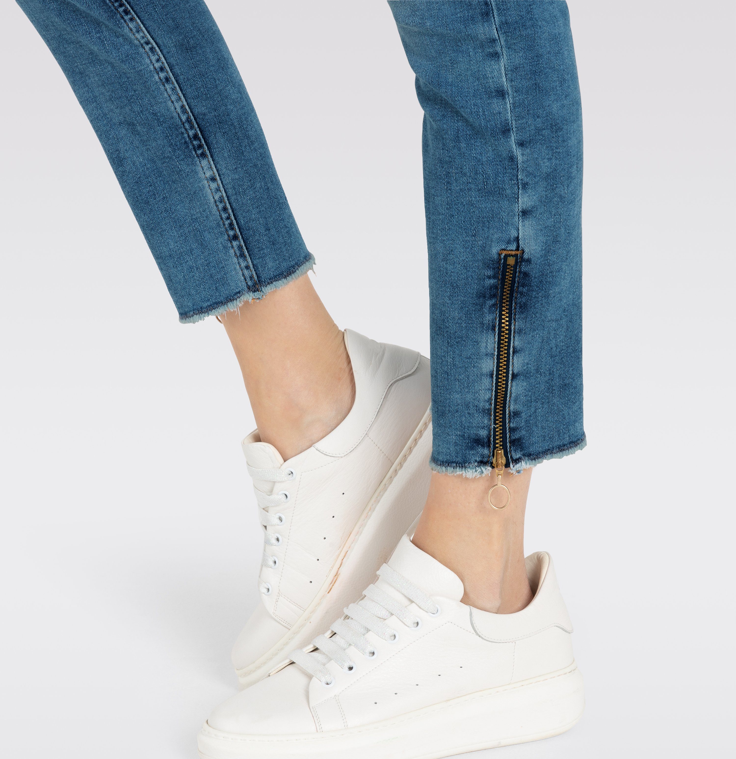 MAC Ankle jeans Rich-slim chic Met bijzonder kleingeldzakje