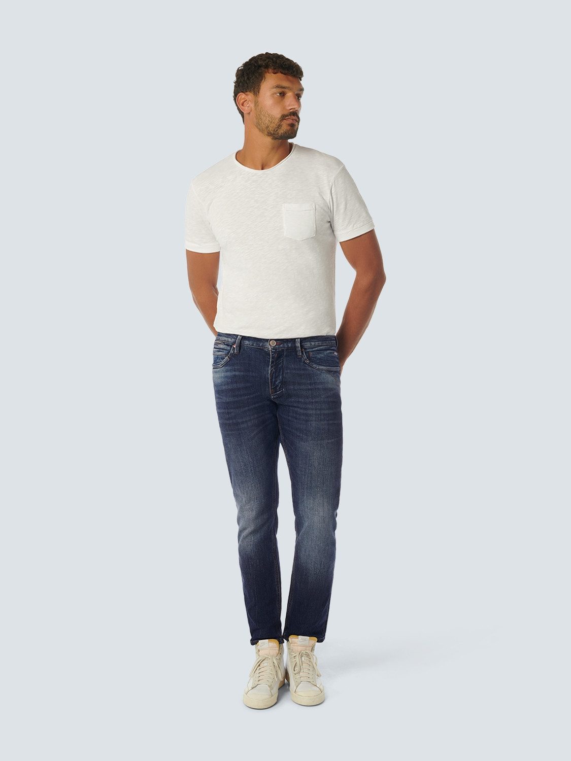 NO EXCESS Relax fit jeans 715 met merklabel
