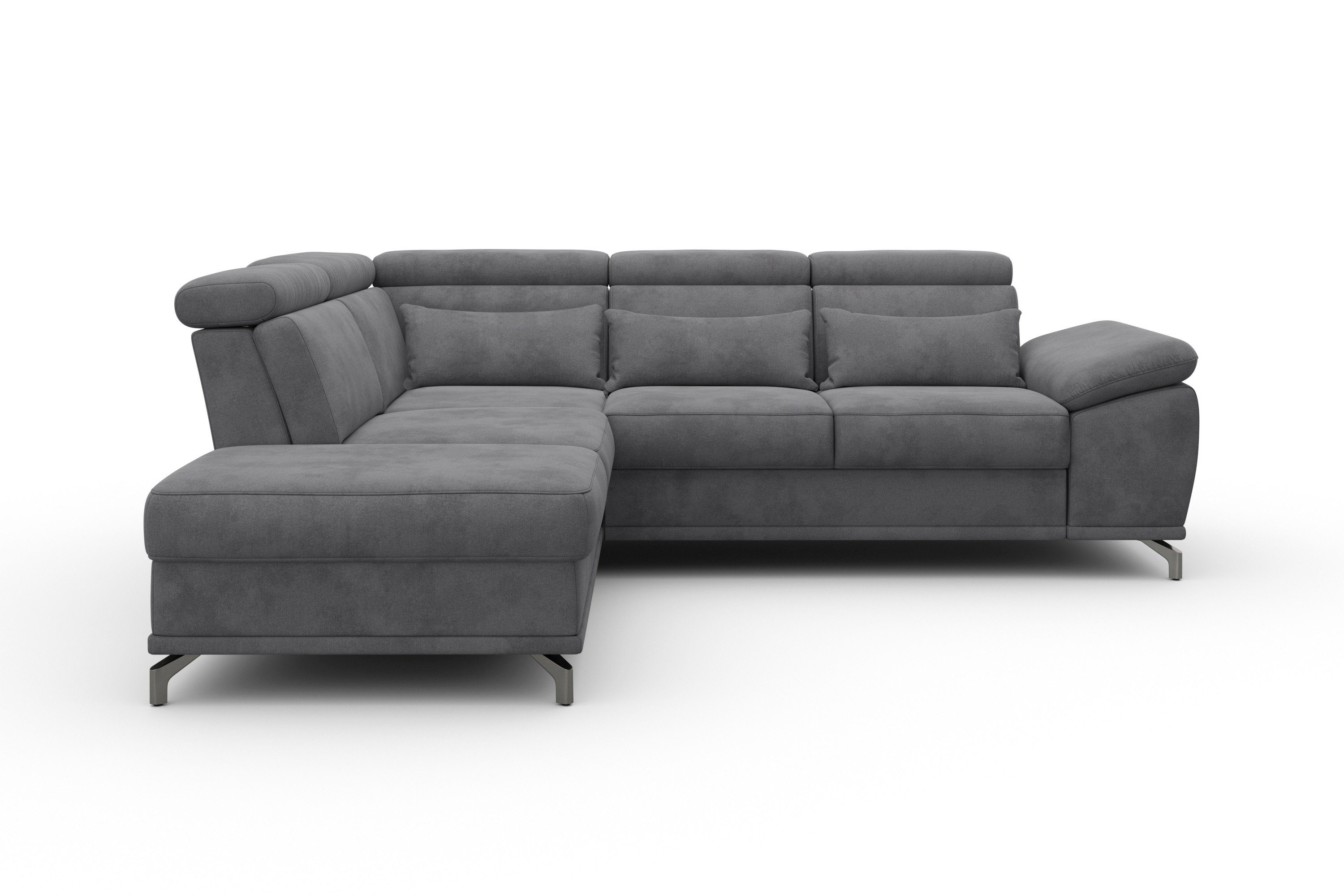 sit&more Hoekbank Cabrio L-vorm, met zitdiepteverstelling, arm- en hoofdsteunverstelling