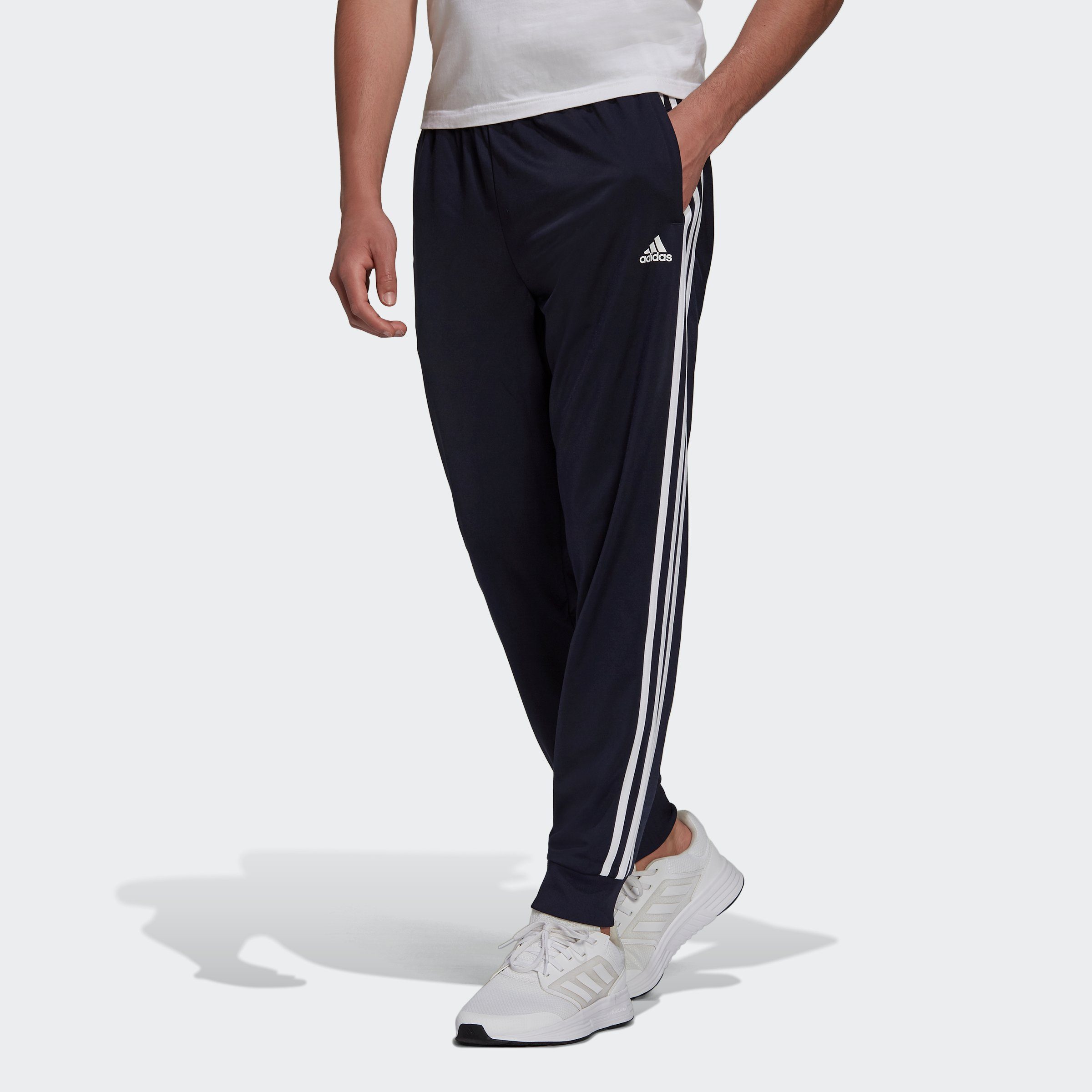 adidas Sportswear Sportbroek PRIMEGREEN essentials WARMUP tapered 3-strepen (1-delig)