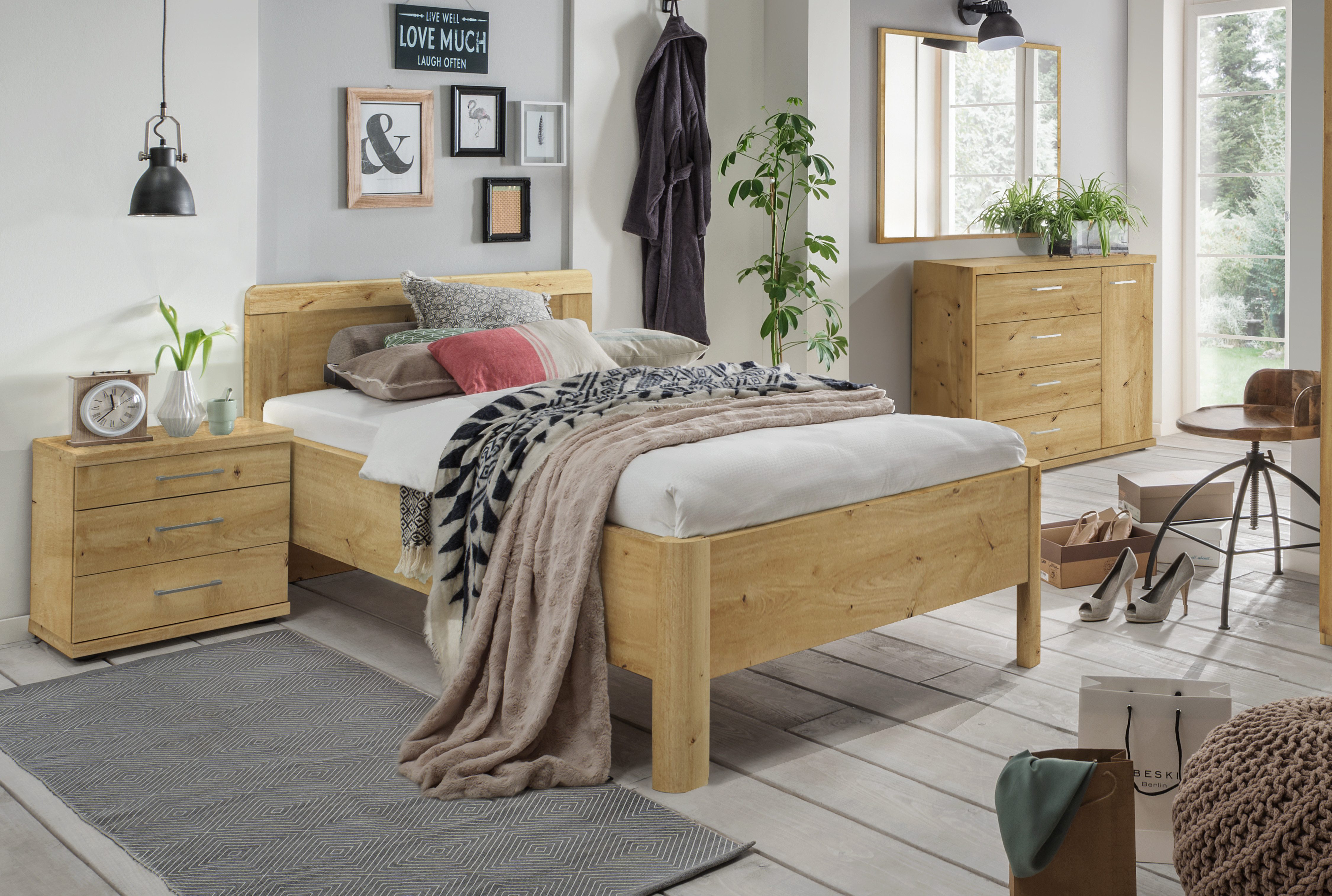 WIEMANN Houten bed Bern viervoudig verstelbare lighoogte