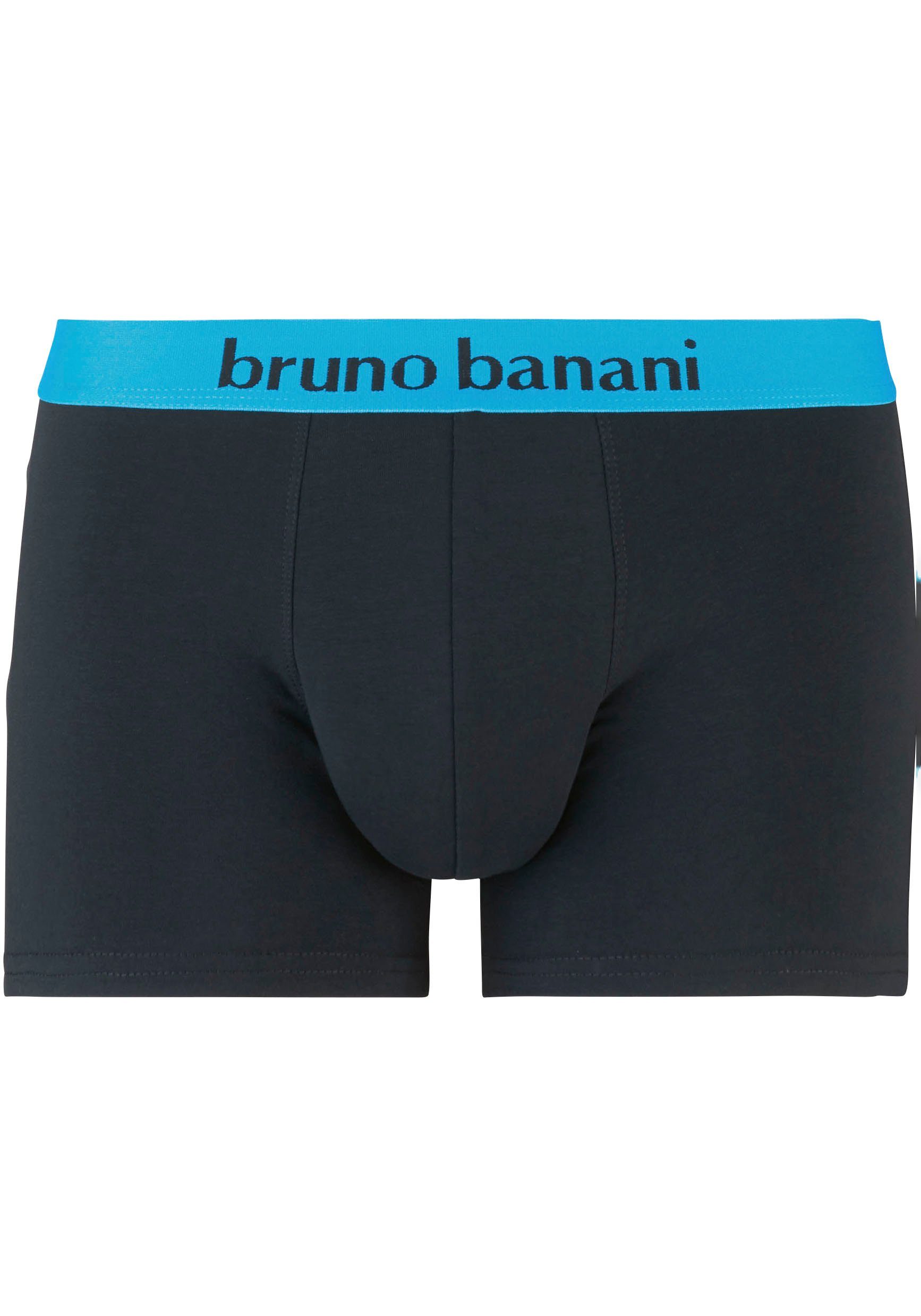 Bruno Banani Boxershort Flowing met contrasterend logo-tailleband (2 stuks Set van 2)