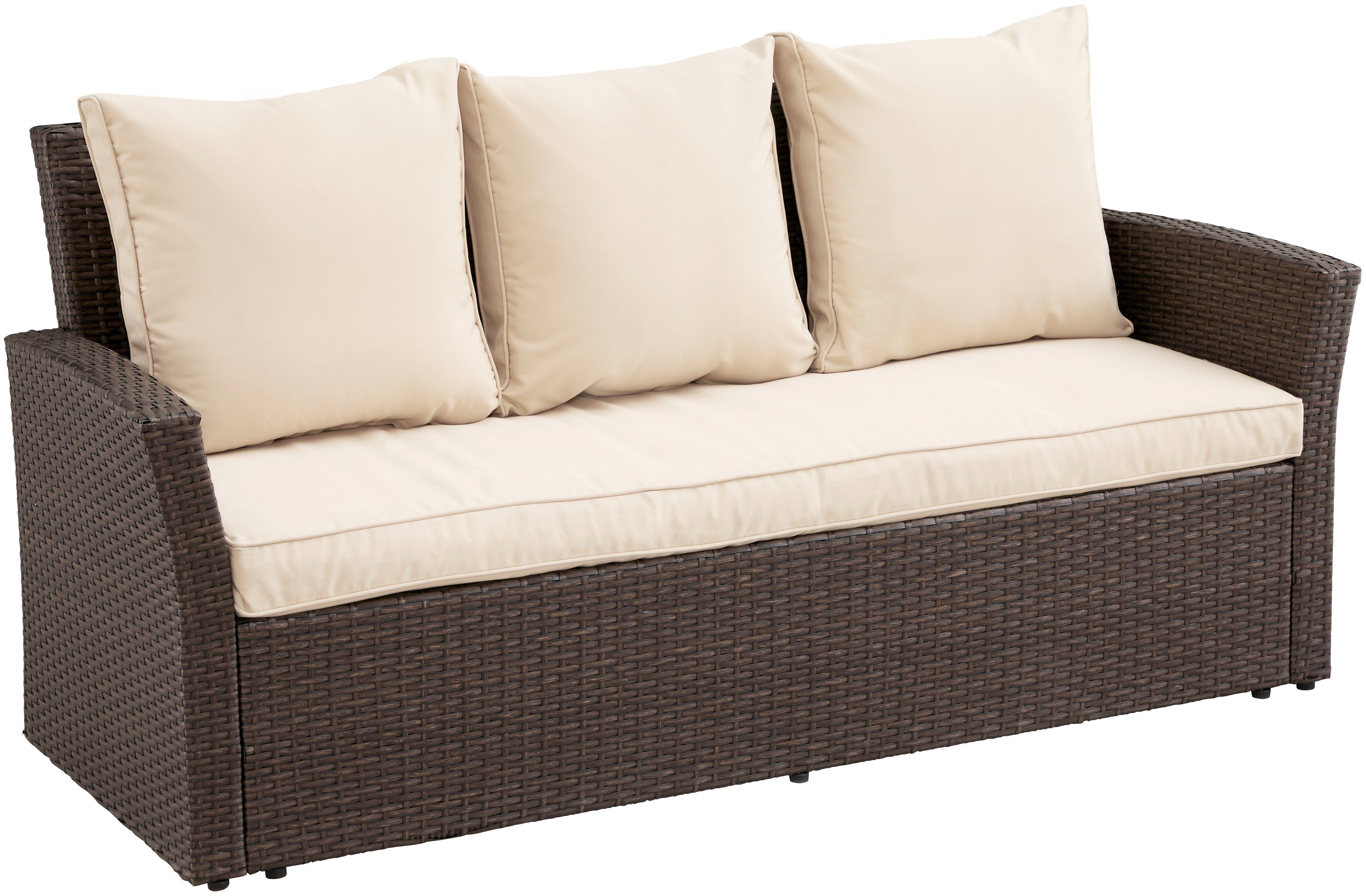 MERXX Tuinset Barcelona 2 banken, zitbank, hocker, tafel (5-delig)