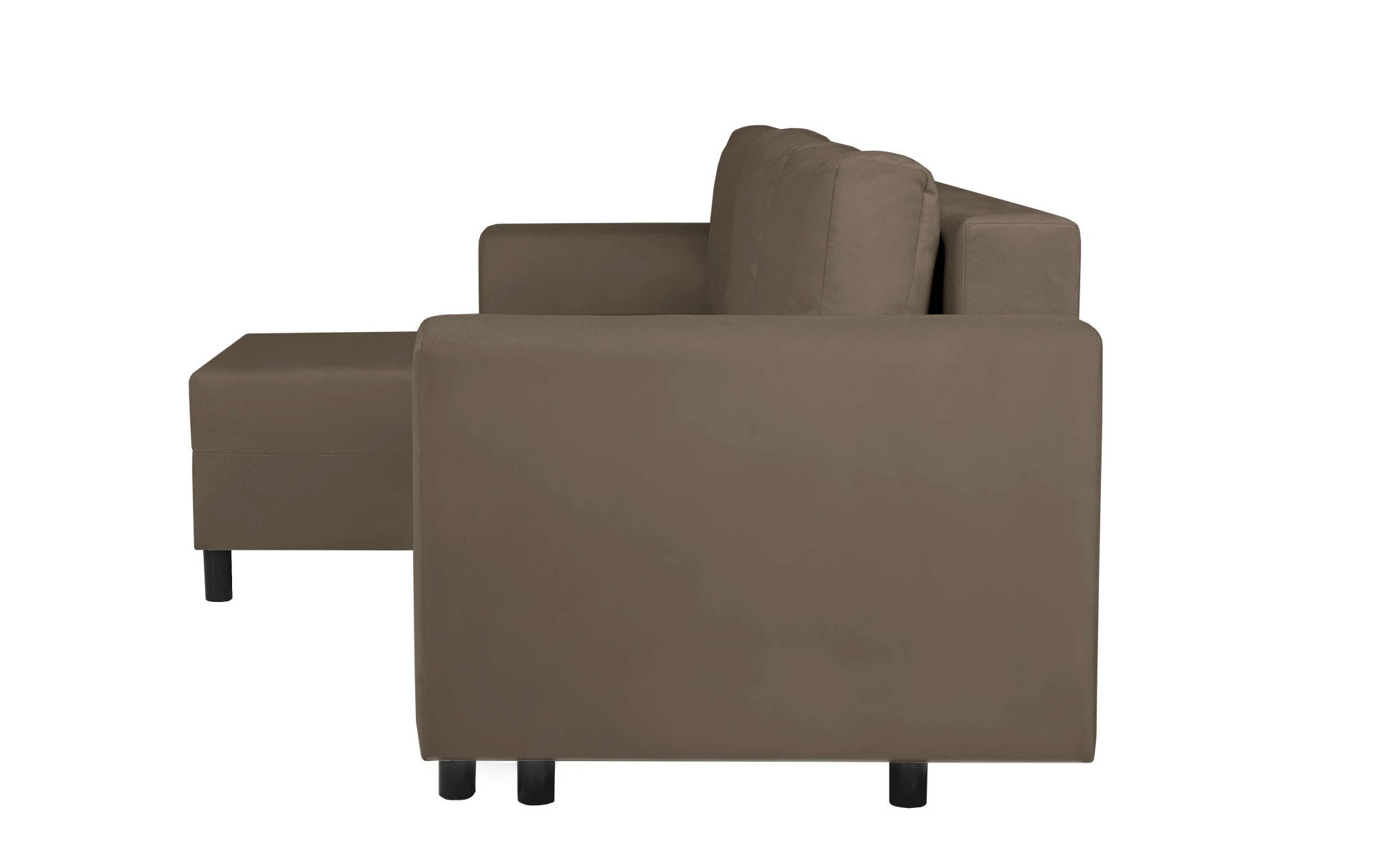 INOSIGN Hoekbank GLENOE slaapbank met bedlade, ottomane aan beide zijden te monteren L-vorm, afmetingen B/D/H: 230/135/84,5 cm, velvet & zachte structuur