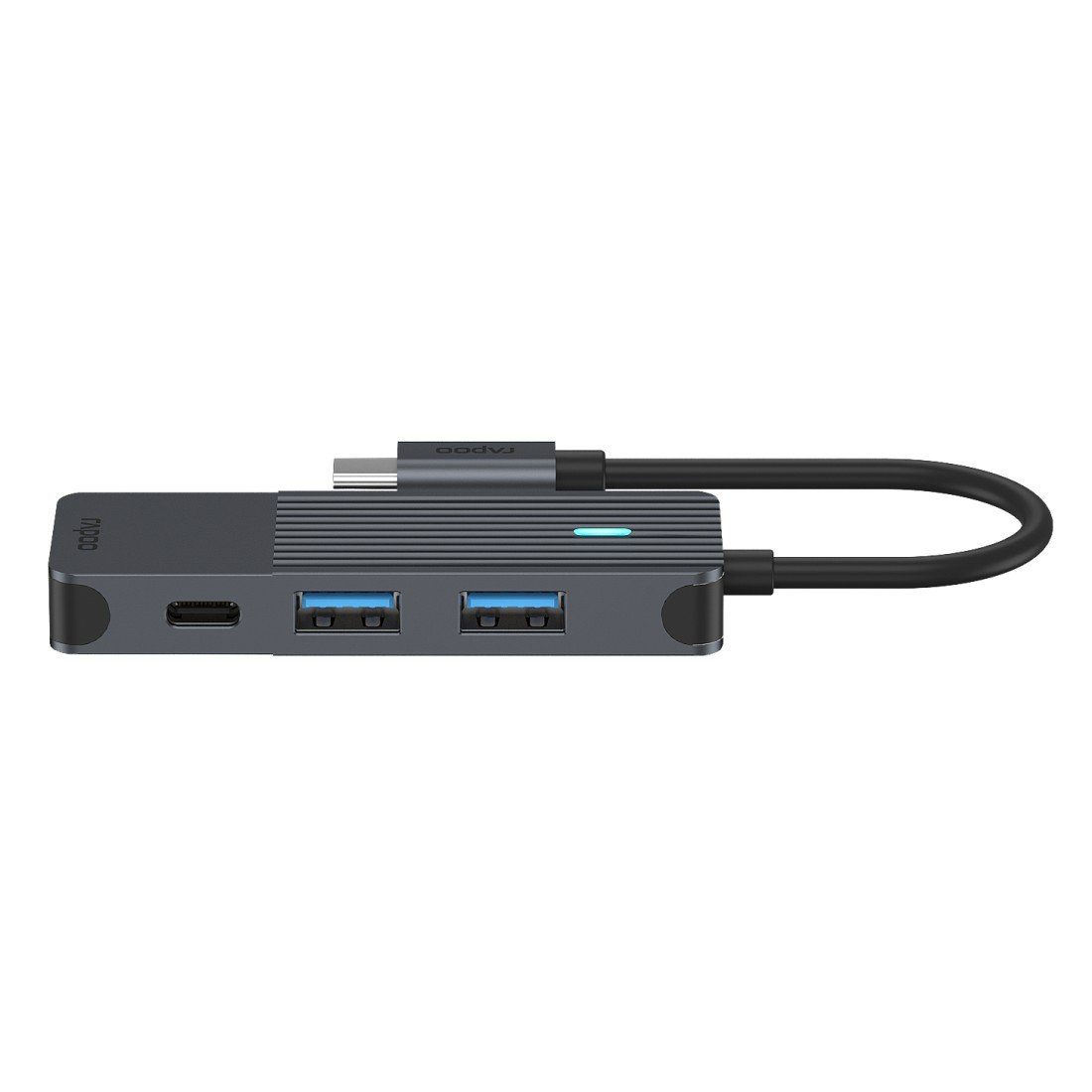 Rapoo USB-adapter UCH-4003 USB-C hub, USB-C naar USB-A en USB-C, grijs