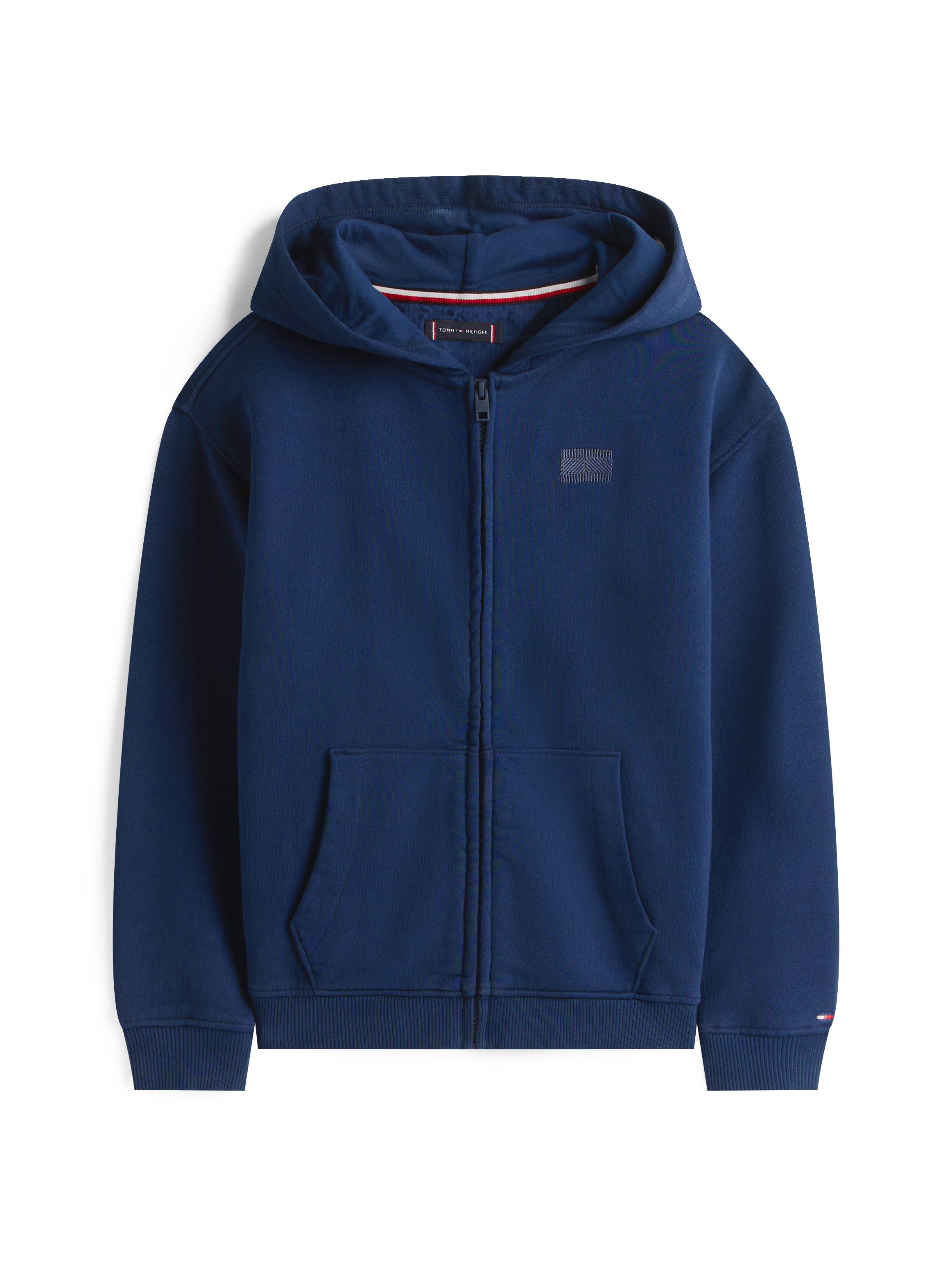 Tommy Hilfiger Capuchonsweatvest TONAL FLAG EMB ZIP HOODIE voor kinderen tot 16 jaar, met capuchon