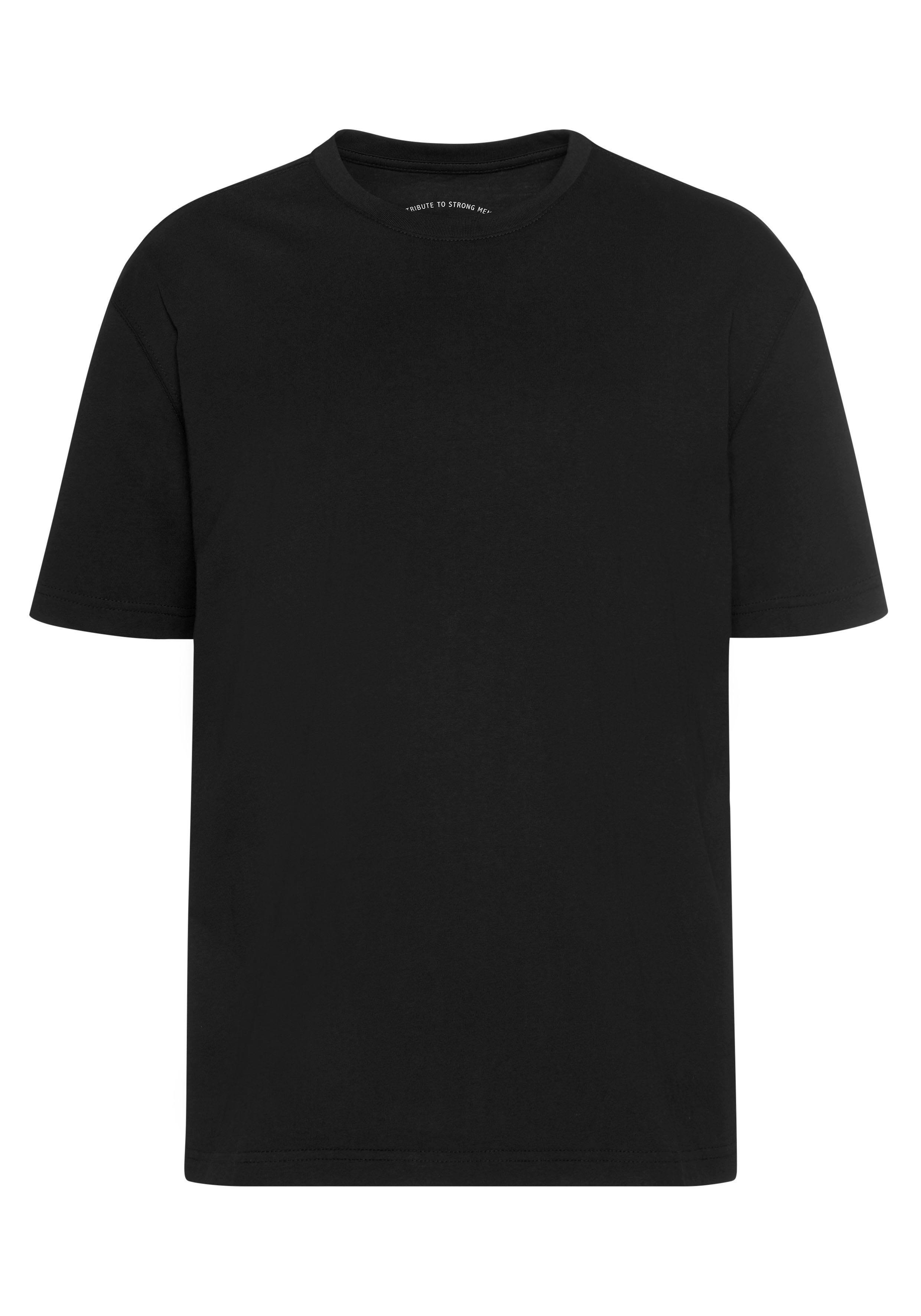 Man's World Shirt met ronde hals Korte mouwen, regular fit, effen, ronde hals, van katoen (5-delig, Set van 5)