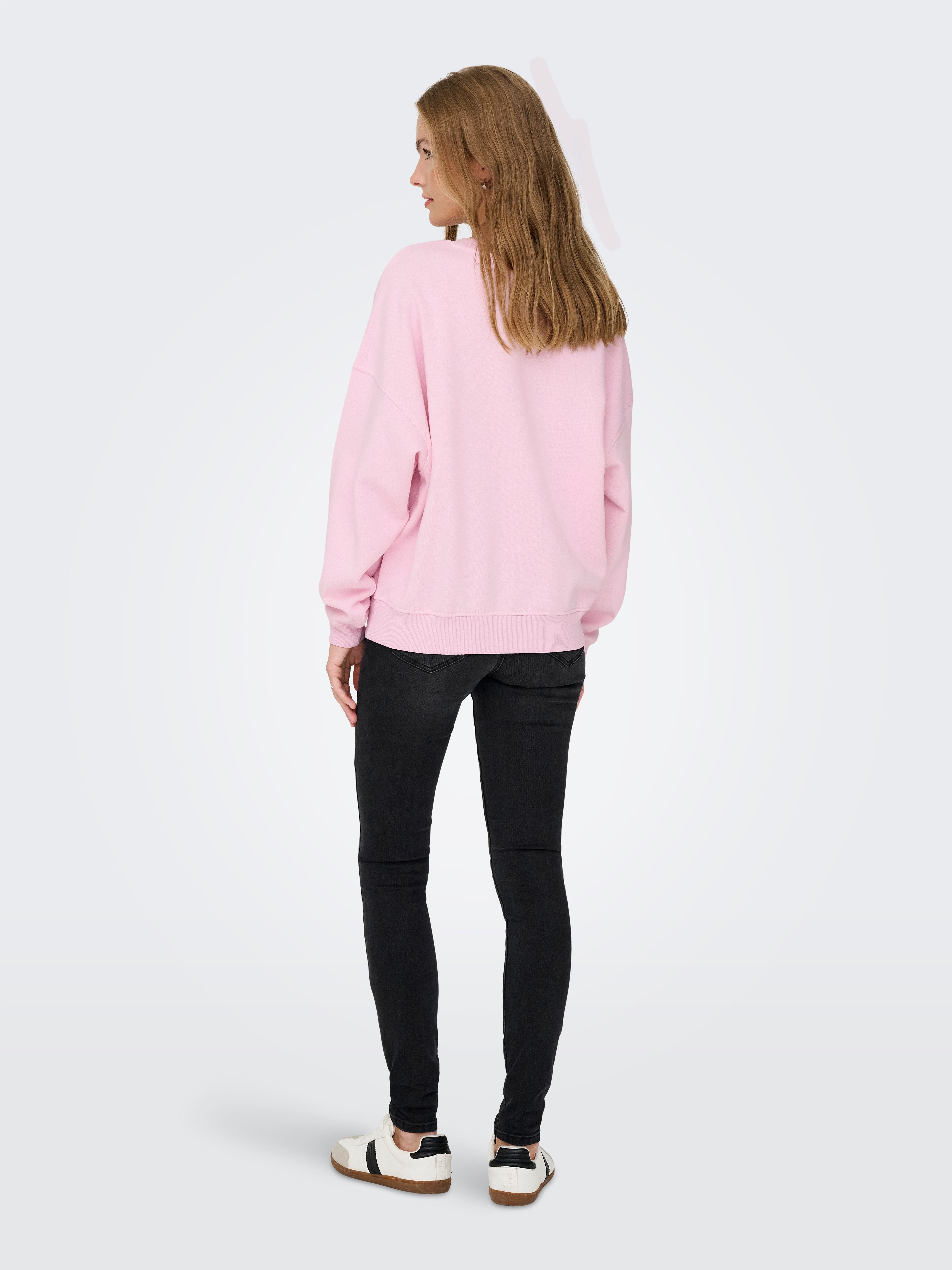 JDY Sweatshirt JDYMESA L/S O-NECK EMB SWEAT JRS NOOS