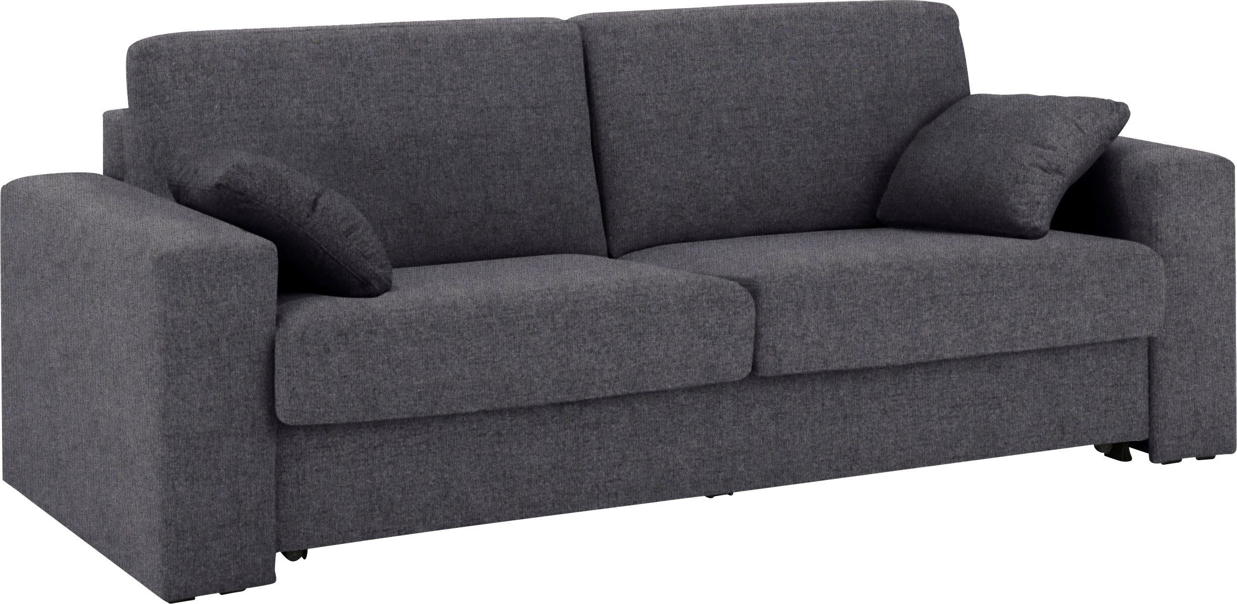Home affaire Slaapbank Roma matras hoogte 14 cm Bedfunctie, met vering, lattenbodem, matras bruin, slaapbanken, 163 cm x 198 cm