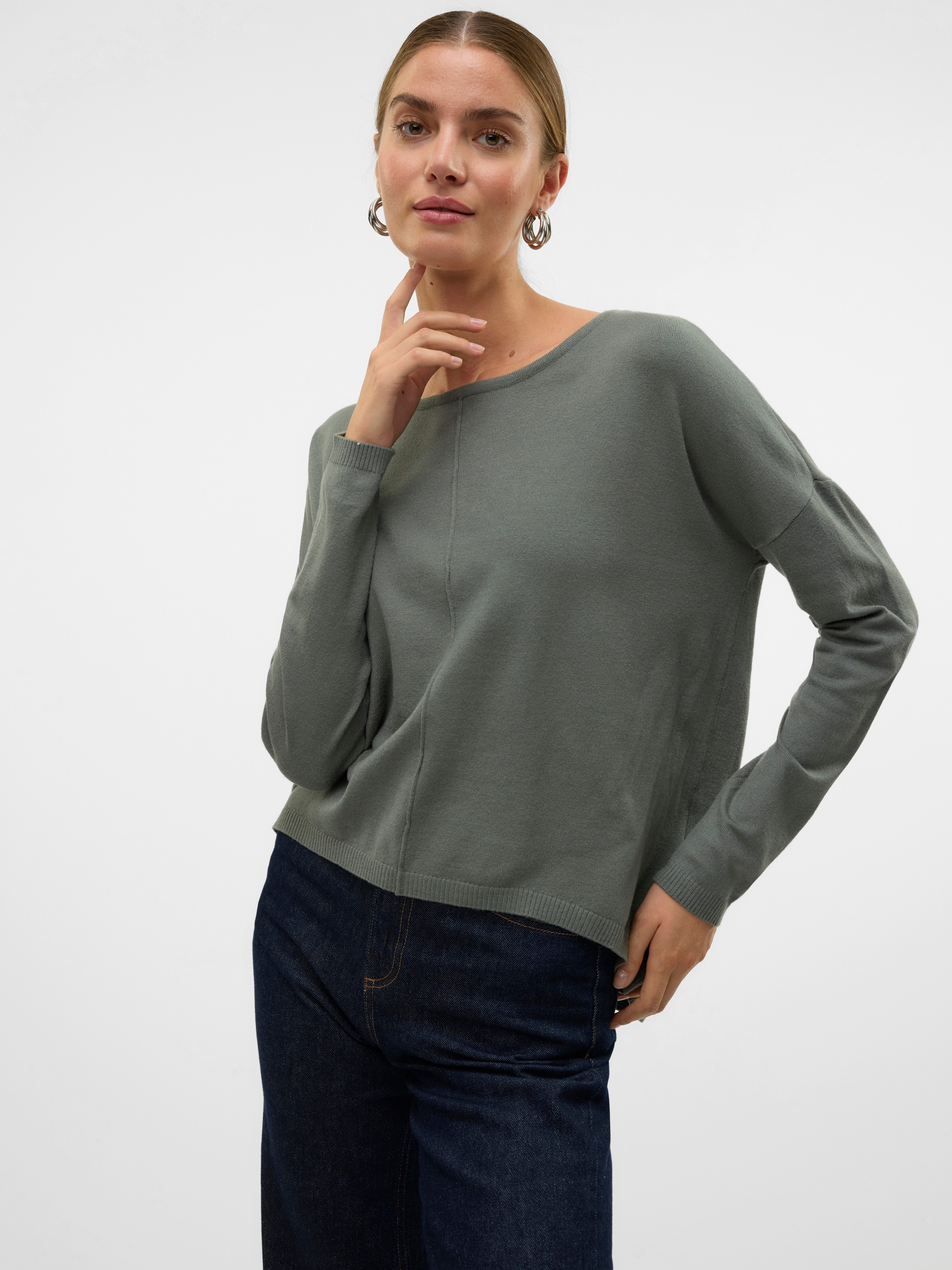 Vero Moda Trui met ronde hals VMBREEZE AURA LS ZIPPER BLOUSE NOOS