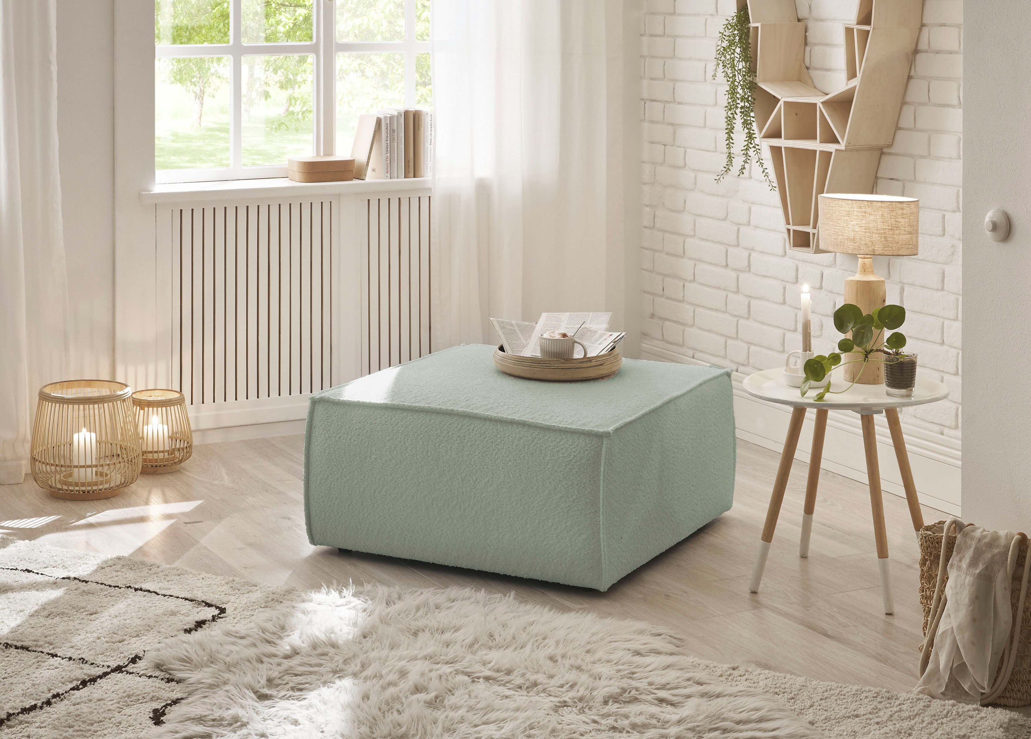 andas Hocker Finnley vierkant, past bij loveseat finnley