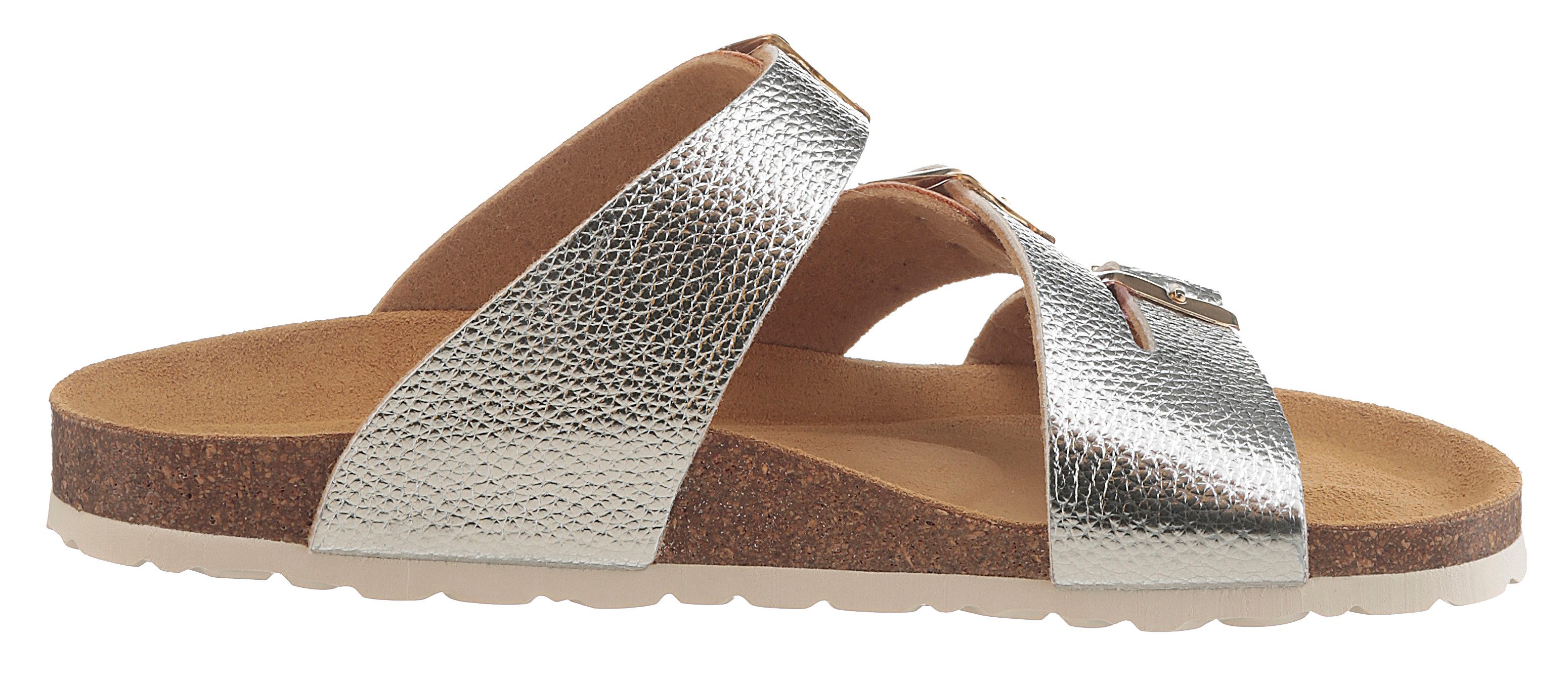 Aniston SHOES Slippers , zomerschoen, strandschoen, vakantieschoen, metallic - nieuwe collectie