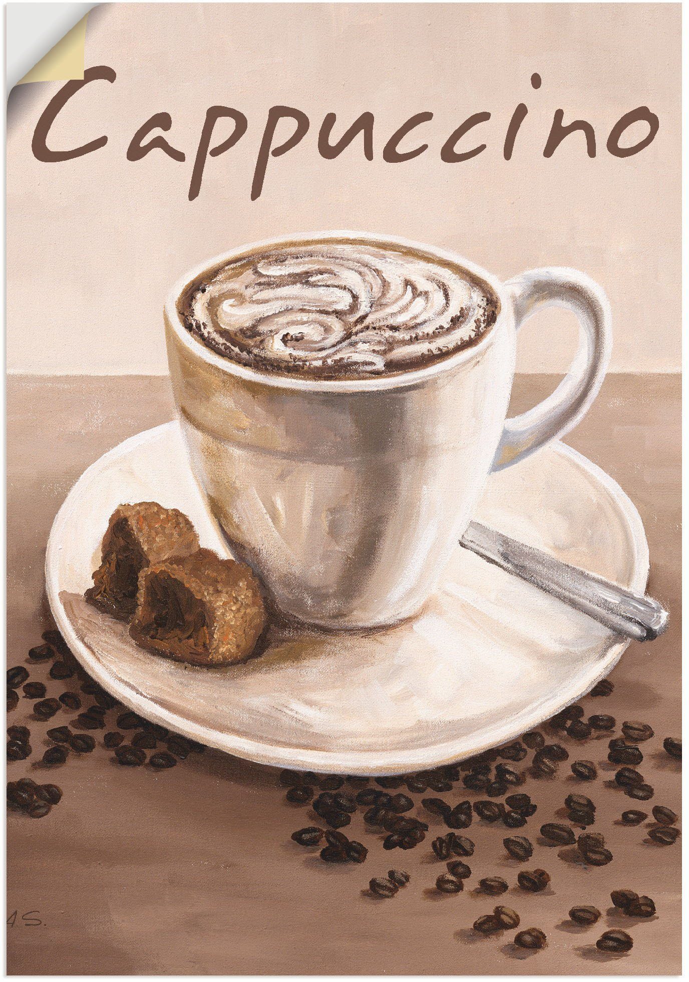 Artland Artprint Cappuccino koffie in vele afmetingen & productsoorten artprint van aluminium-artpri