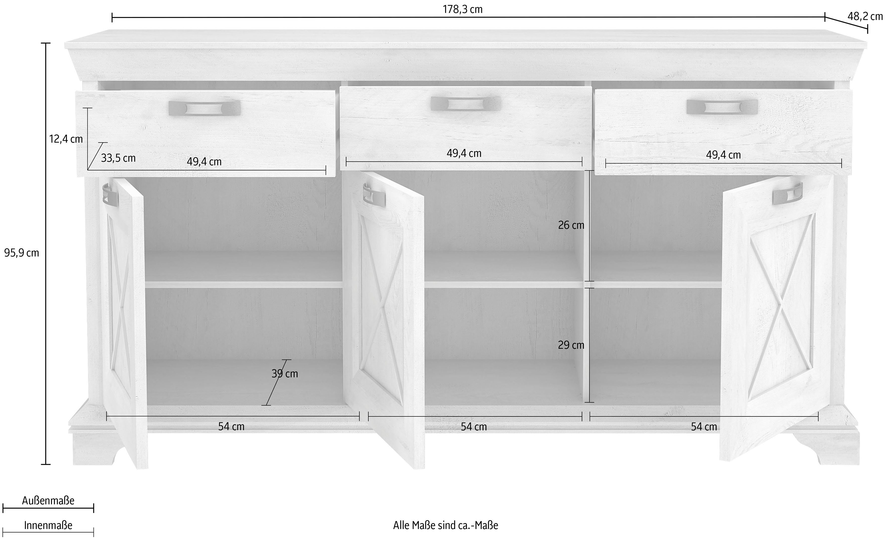 FORTE Kast Kashmir Breedte 178 cm