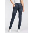 herrlicher slim fit jeans piper slim reused denim low waist powerstretch blauw
