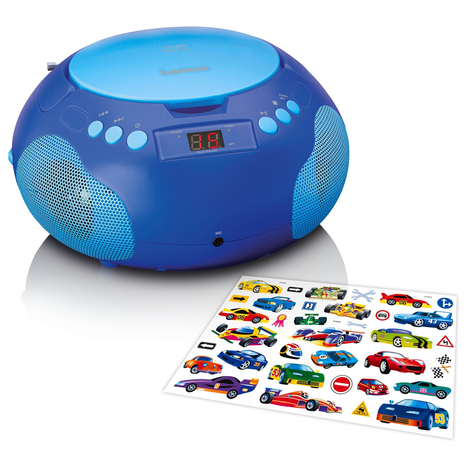 Onbepaald Terzijde Overlappen Lenco Soundmachine SCD-620BU - kinderen cd-speler radio microfoon koop je  bij | OTTO