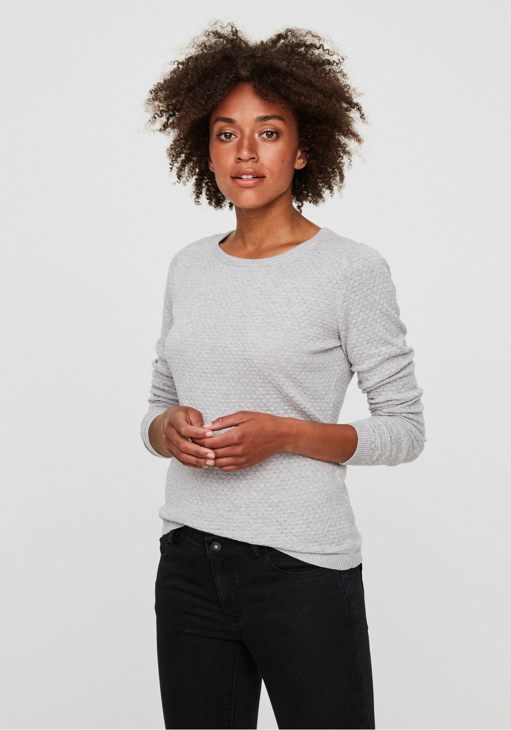 Vero Moda Trui met ronde hals VMCARE STRUCTURE LS O-NECK BLOUSE