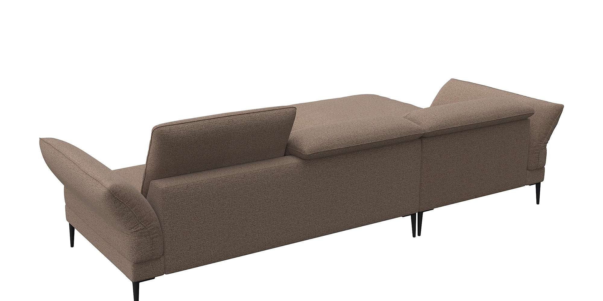 FLEXLUX Hoekbank Salino, functionele bank met recamiere, relaxbank, hoekbank Bank met arm- en hoofdeinde verstellingen, koudschuim & staalgolven