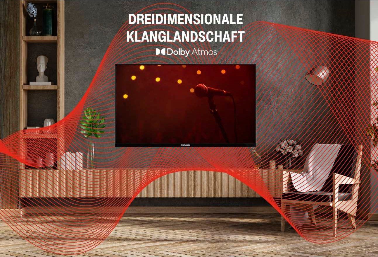 Telefunken Led-TV D70V950M2CWH, 177 cm / 70", 4K Ultra HD, Android TV - Smart TV, Dolby Atmos,USB-Recording,Google Assistent,Android-TV