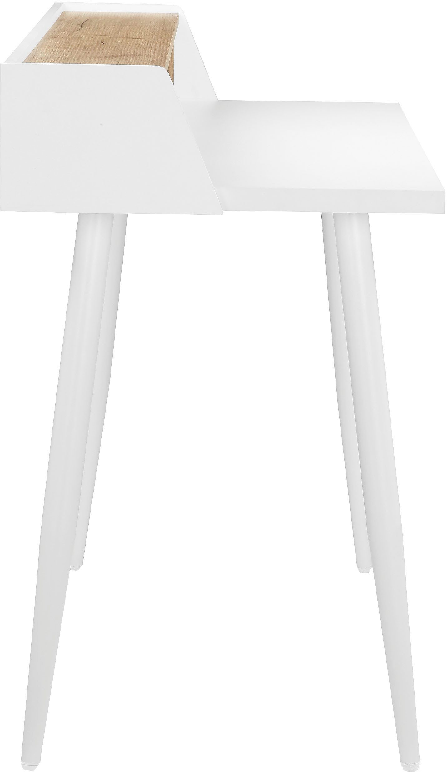 andas Bureau RORBY Laptoptafel, thuiswerkplek, metalen poten, kabeldoorvoer, breedte 120 cm