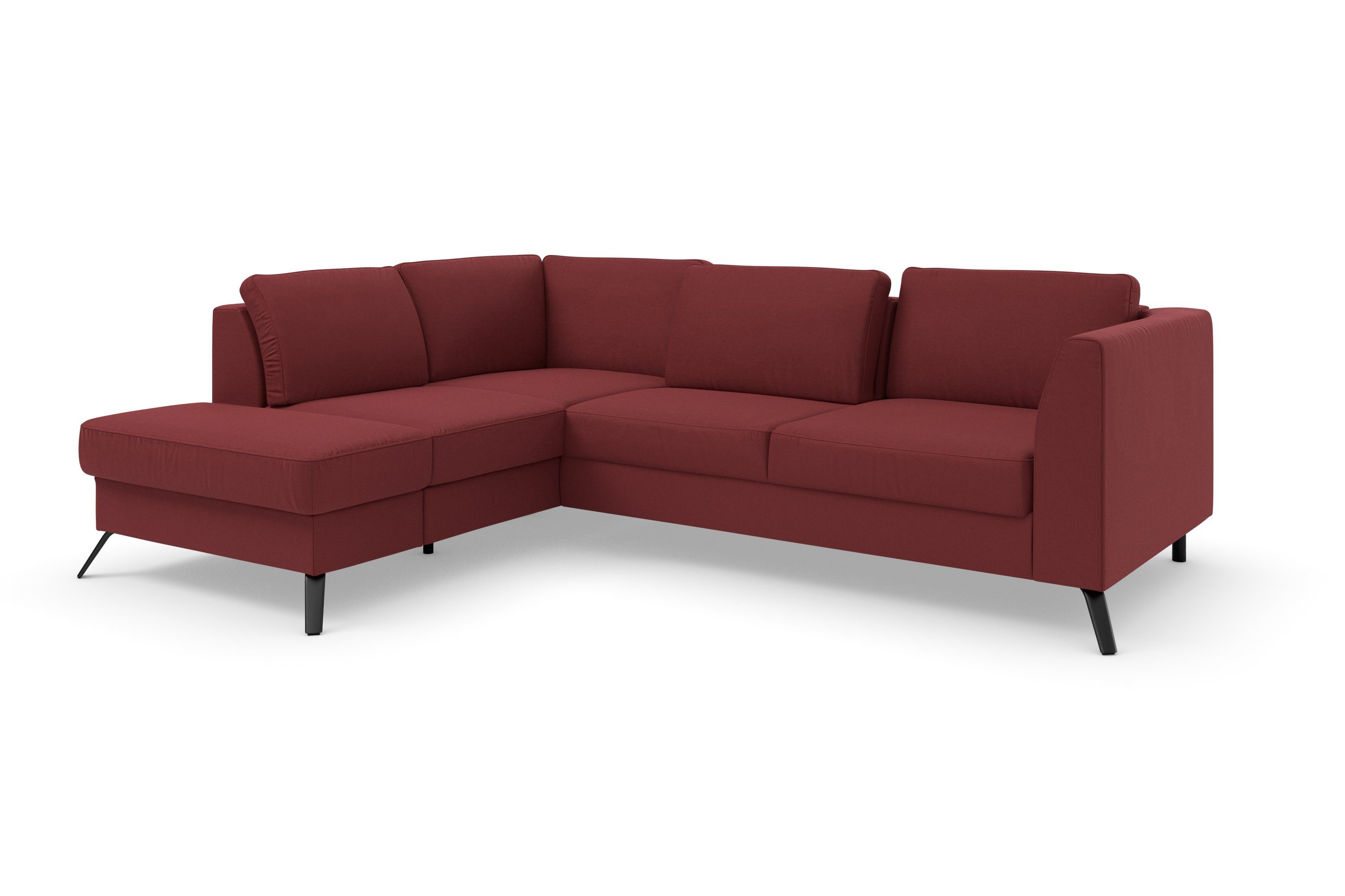 sit&more Hoekbank Olsen L-vorm inclusief zitdiepteverstelling, naar keuze met slaapfunctie, 15 cm hoog
