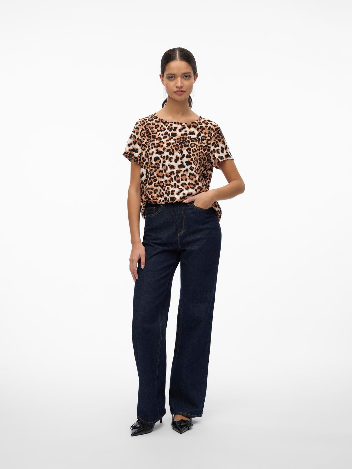 Vero Moda Shirt met korte mouwen VMEASY JOY S/S TOP WVN GA