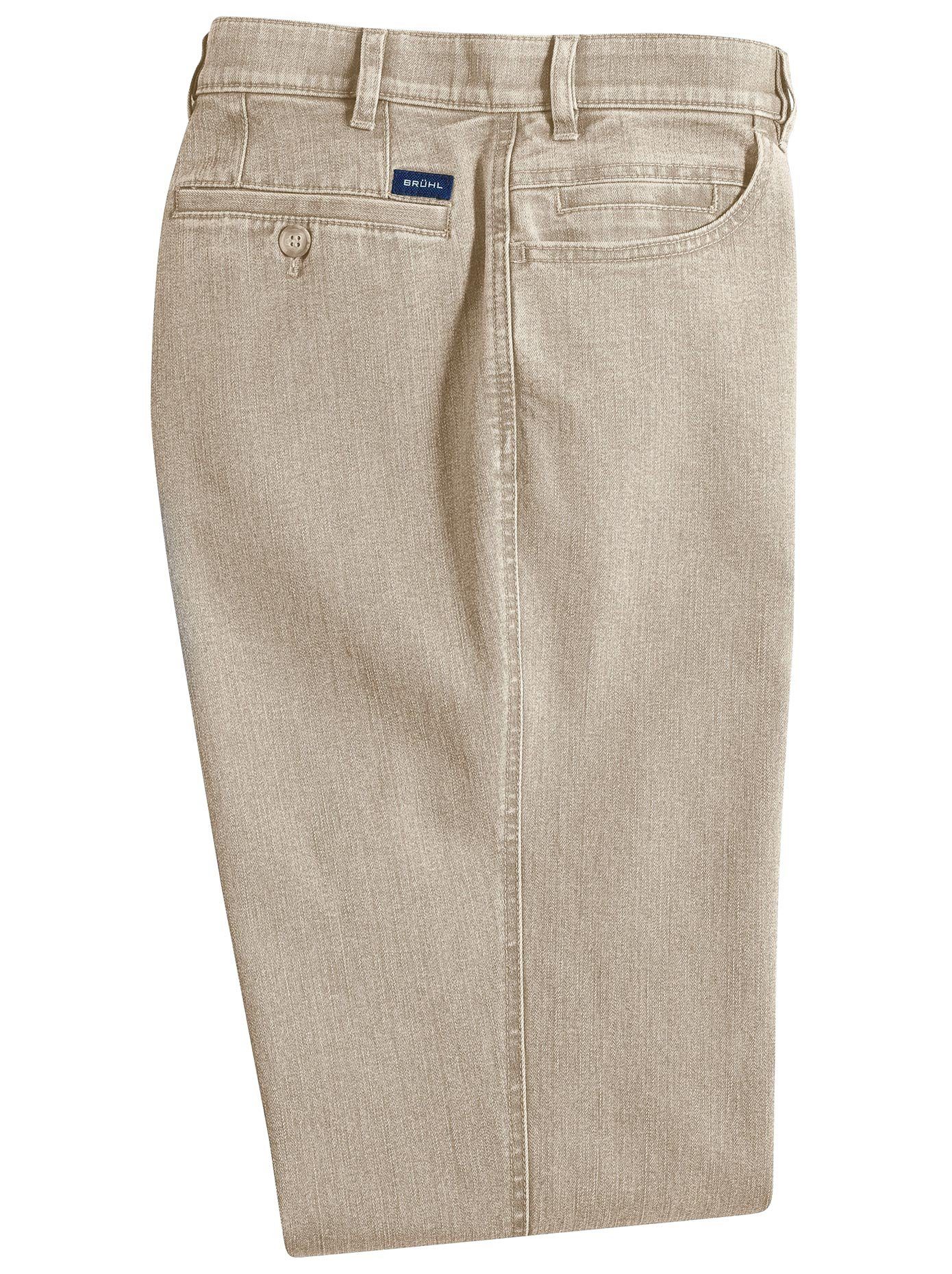 Brühl Jeans met elastische band (1-delig) heren casual broeken maat 62 beige