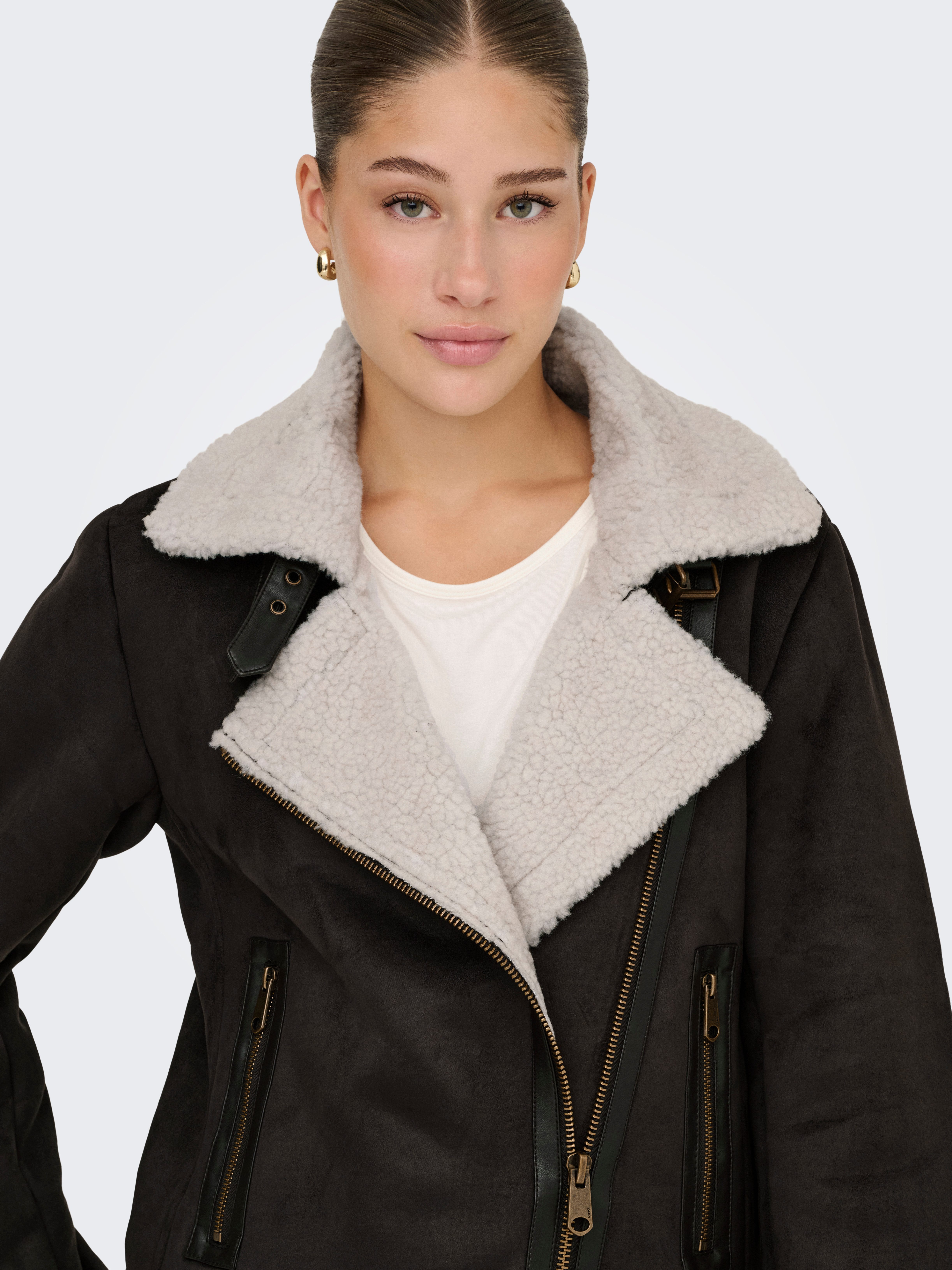 Only Imitatieleren jack ONLNEWDIANA AVIATOR JACKET CC OTW