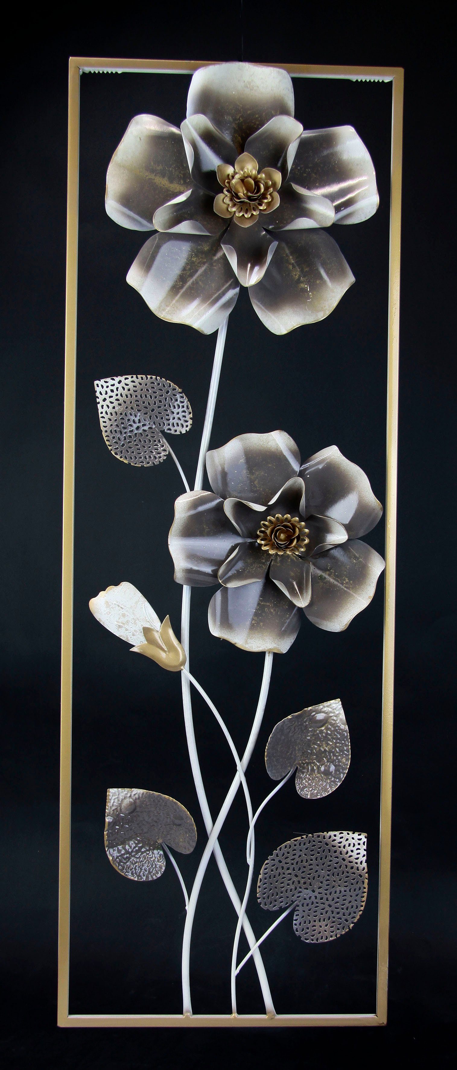 I.GE.A. Artprint Metalen artprint bloemen Wanddecoratie, metaal, wandsculptuur