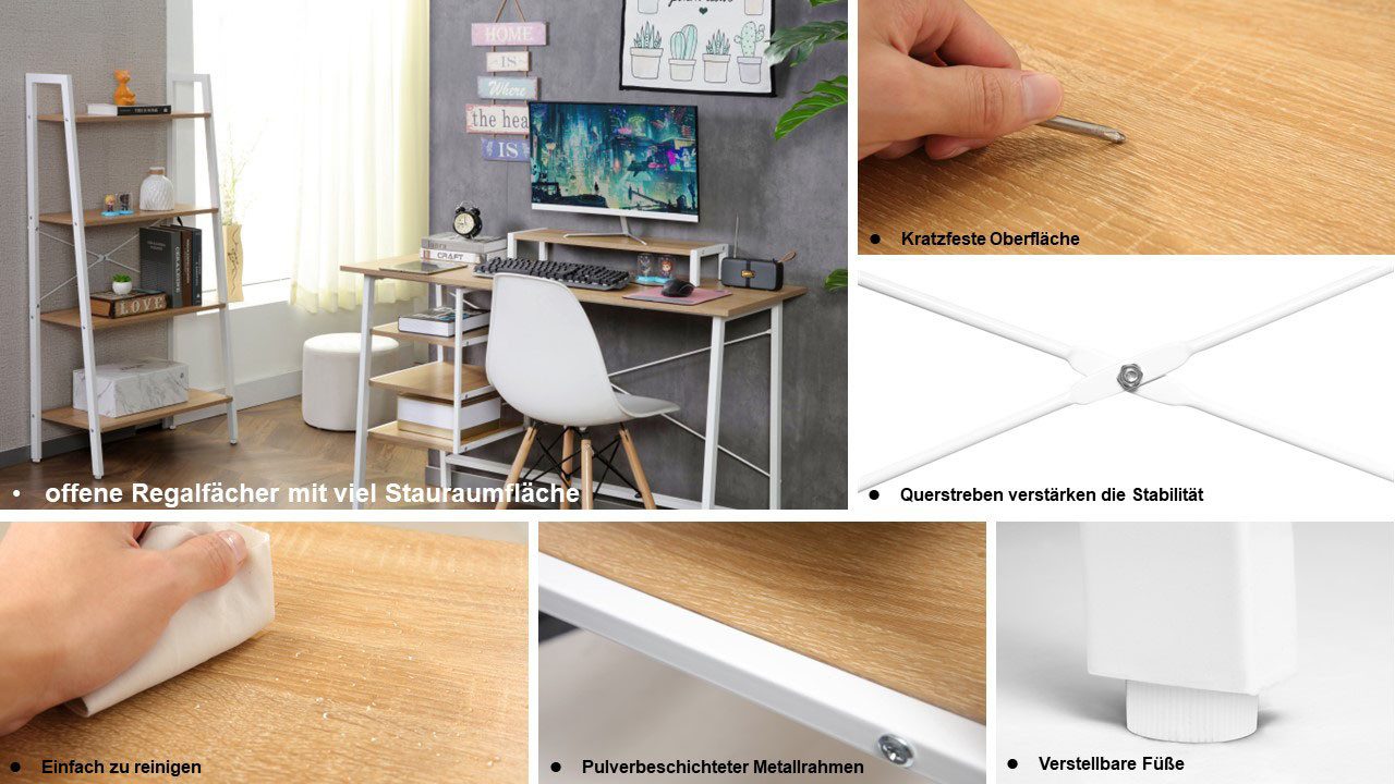Home affaire Ordnerrek COWELL, boekenrek, asymmetrisch metalen frame, 64x130,5 cm, fsc®-gecertificeerd