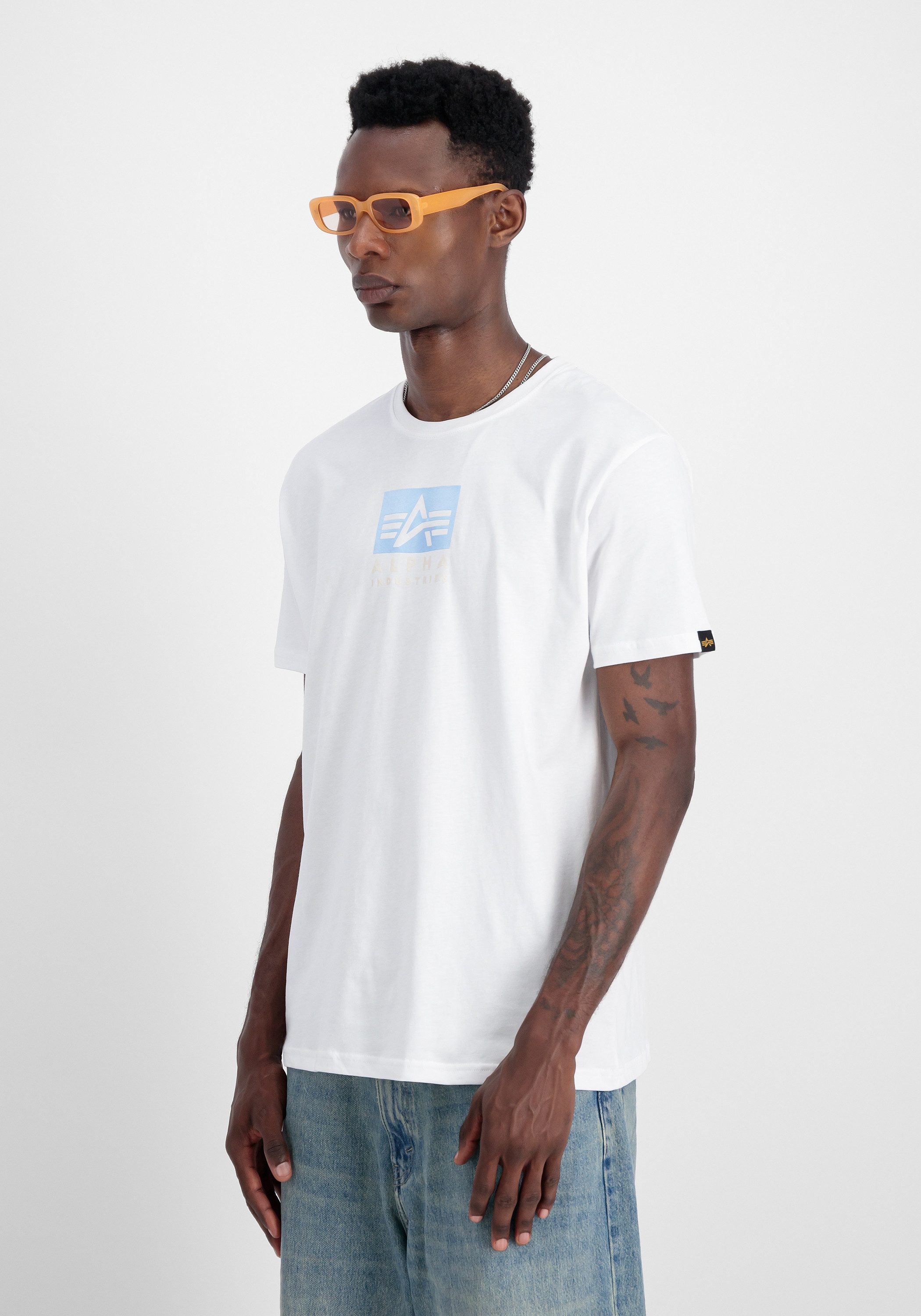 Alpha Industries T-shirt Men T-Shirts Satin Logo T