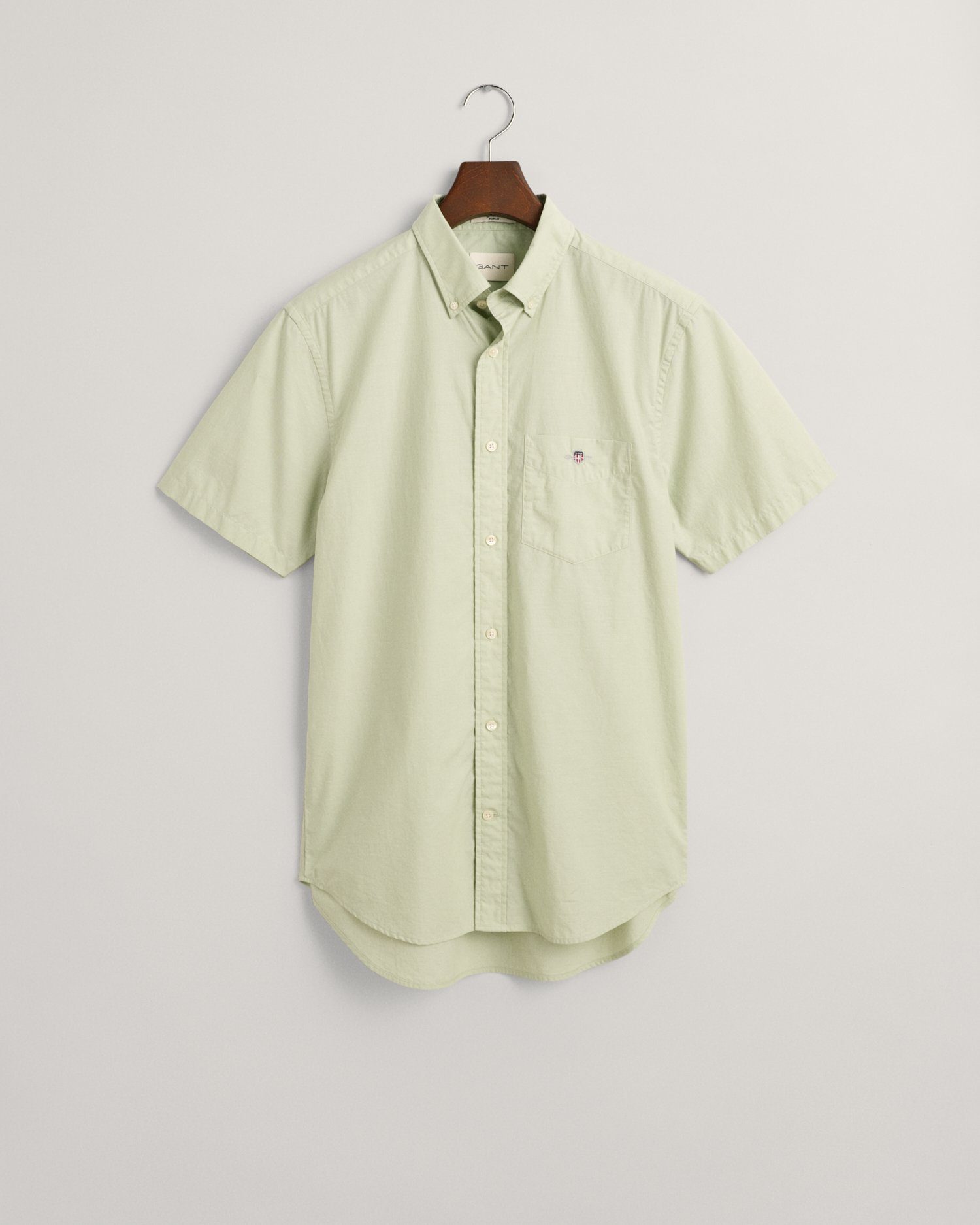 Gant Overhemd met korte mouwen Regular fit poplin overhemd licht slijtvast easy care