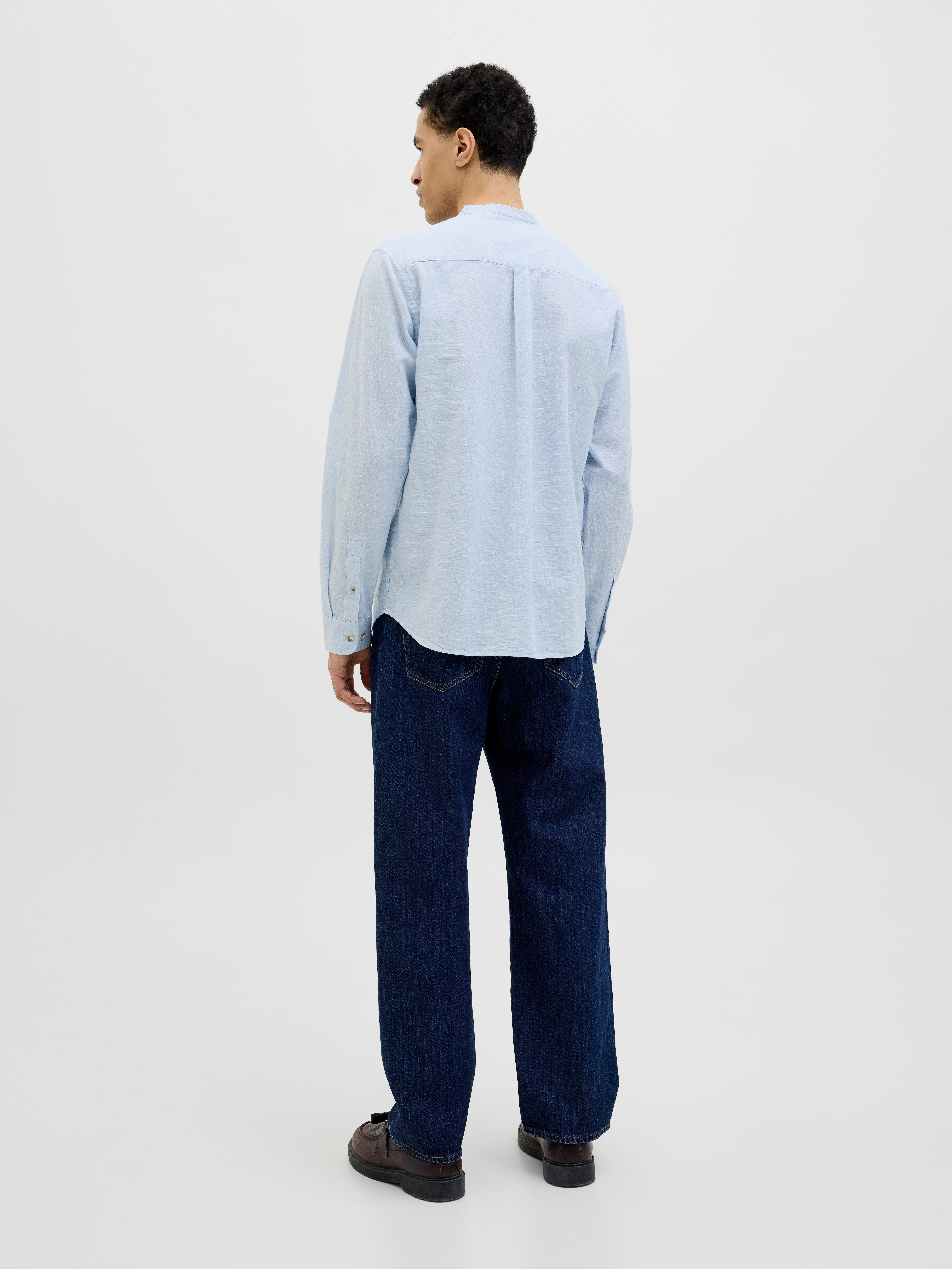 Jack & Jones Overhemd met lange mouwen JJESUMMER HALF PLACKET SHIRT LS SN
