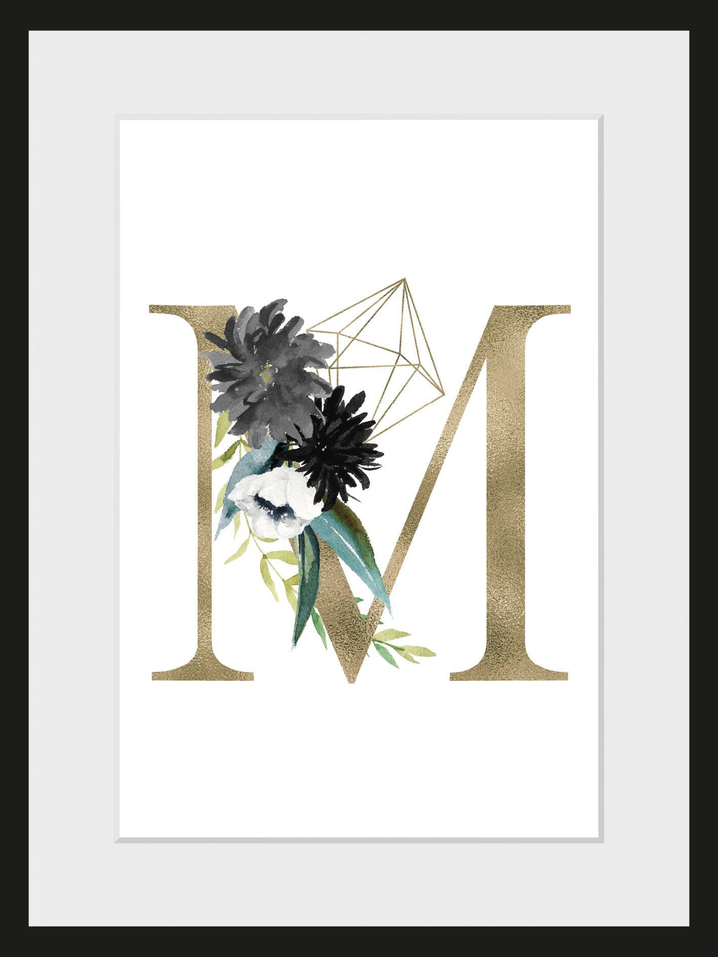 queence Wanddecoratie M HD premium posterdruk incl. houten lijst (1 stuk)