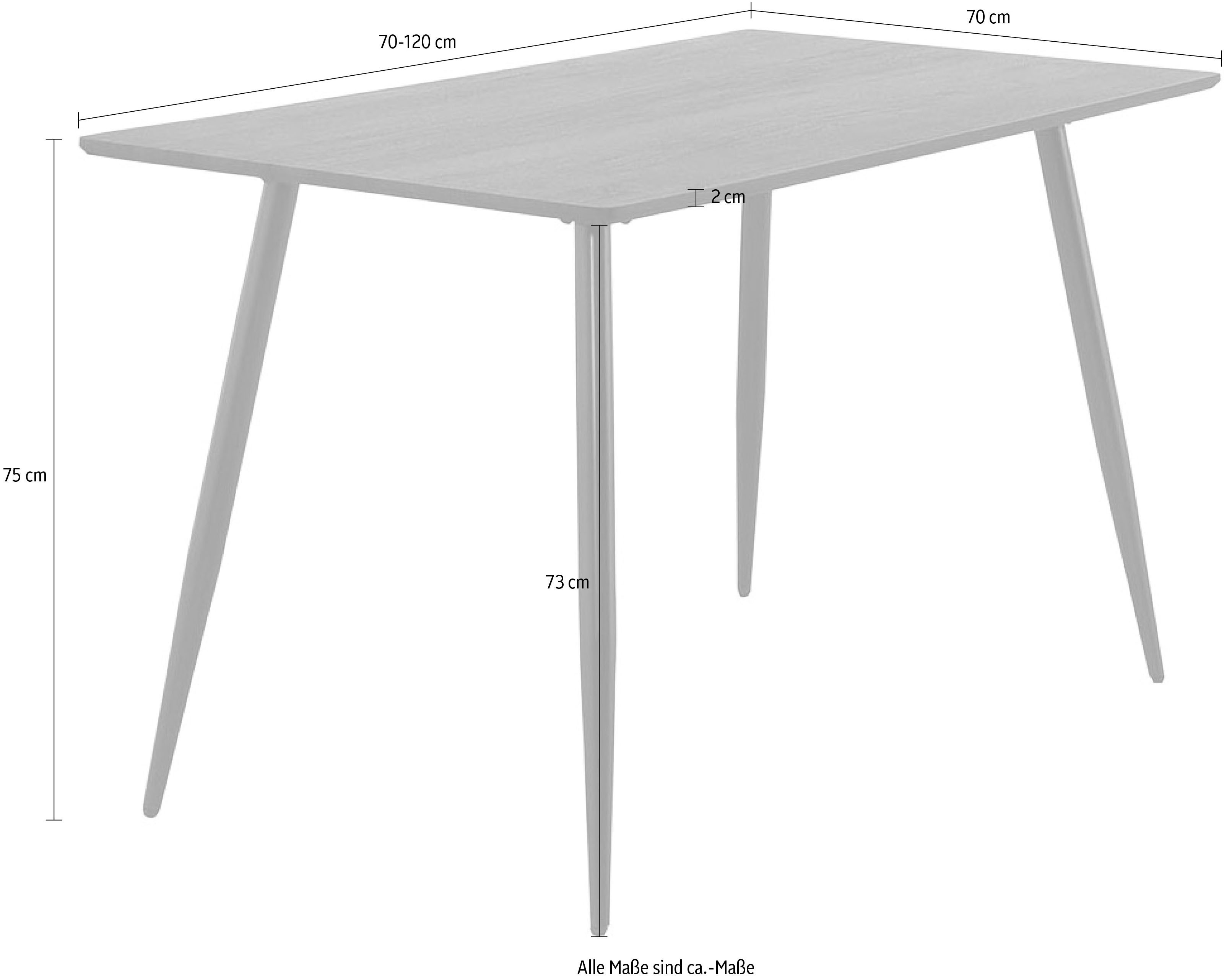 Jockenhöfer Gruppe Eettafel Emporio compacte afmetingen (120x70 cm), donkere houtlook