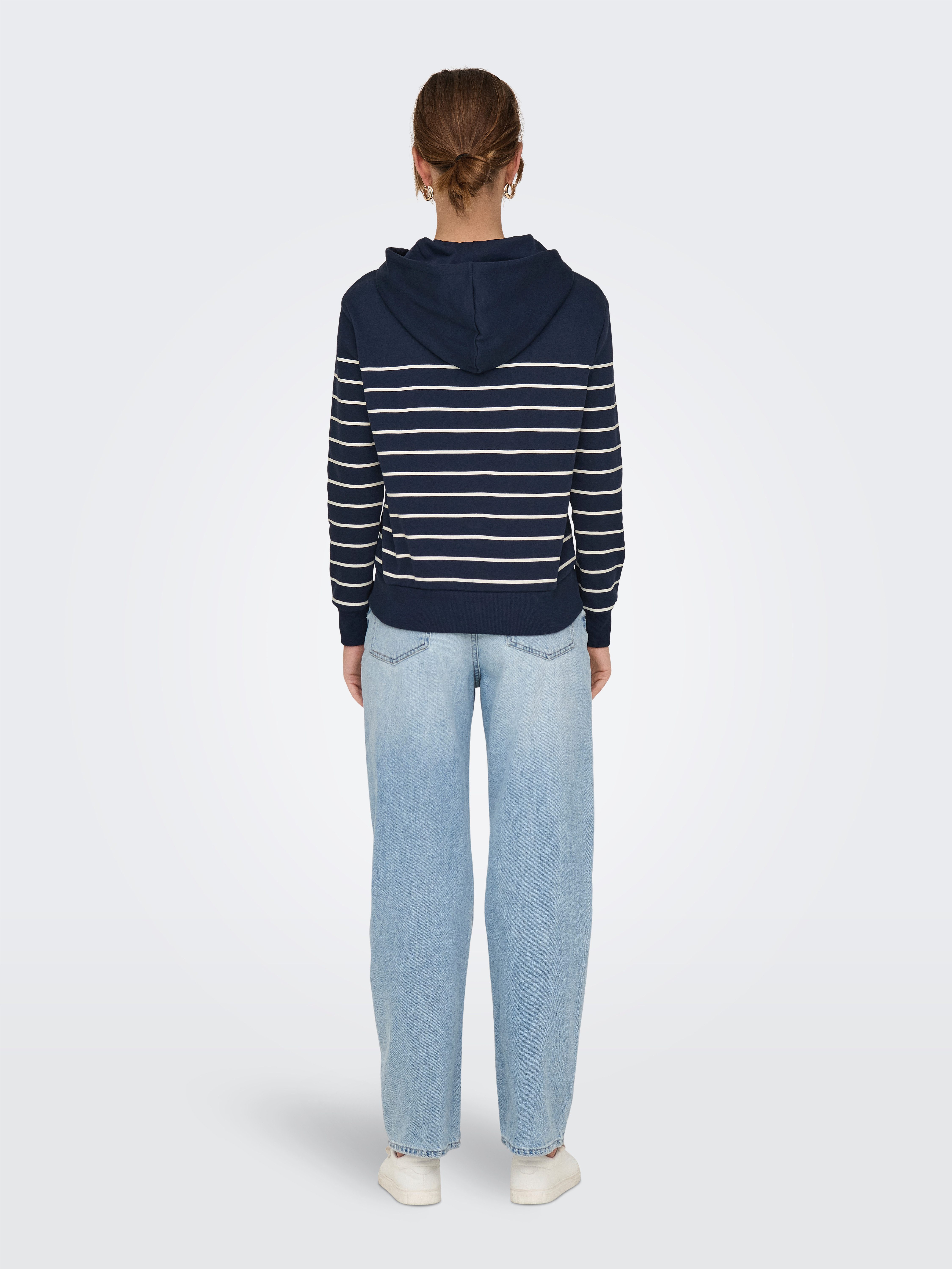Only Hoodie ONLADELLE L/S STRIPE HOOD SWT