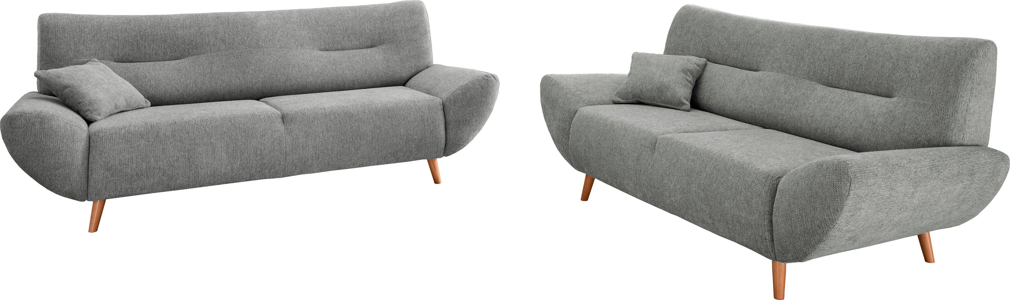 INOSIGN 2-zitsbank Drago elegant en tijdloos, comfortabel, houten voet