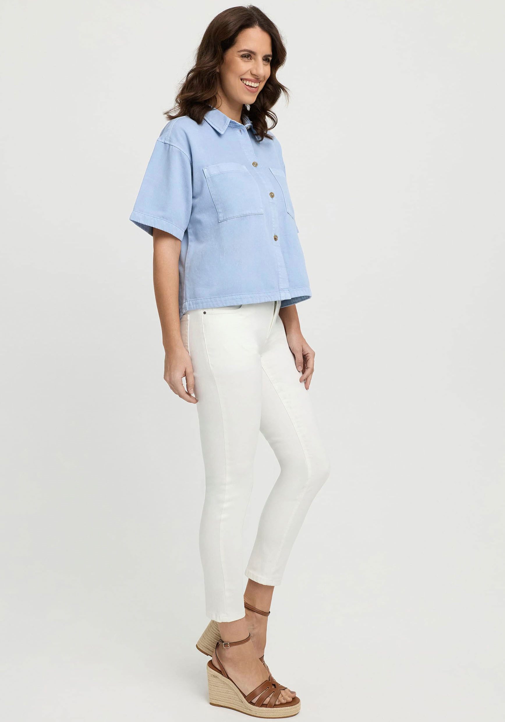 wonderjeans Skinny fit jeans met geborduurd logo