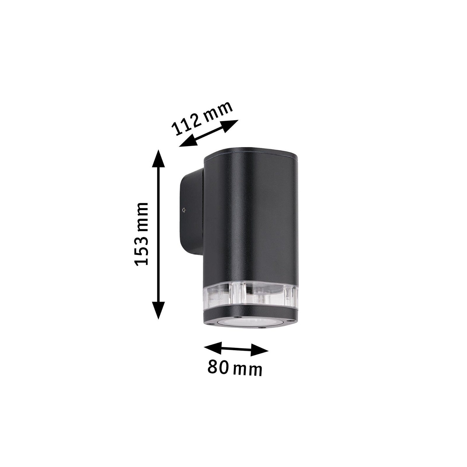 Paulmann Wandlamp voor buiten Colum IP44 80x112mm max. 20W 230V antraciet aluminium (1 stuk)