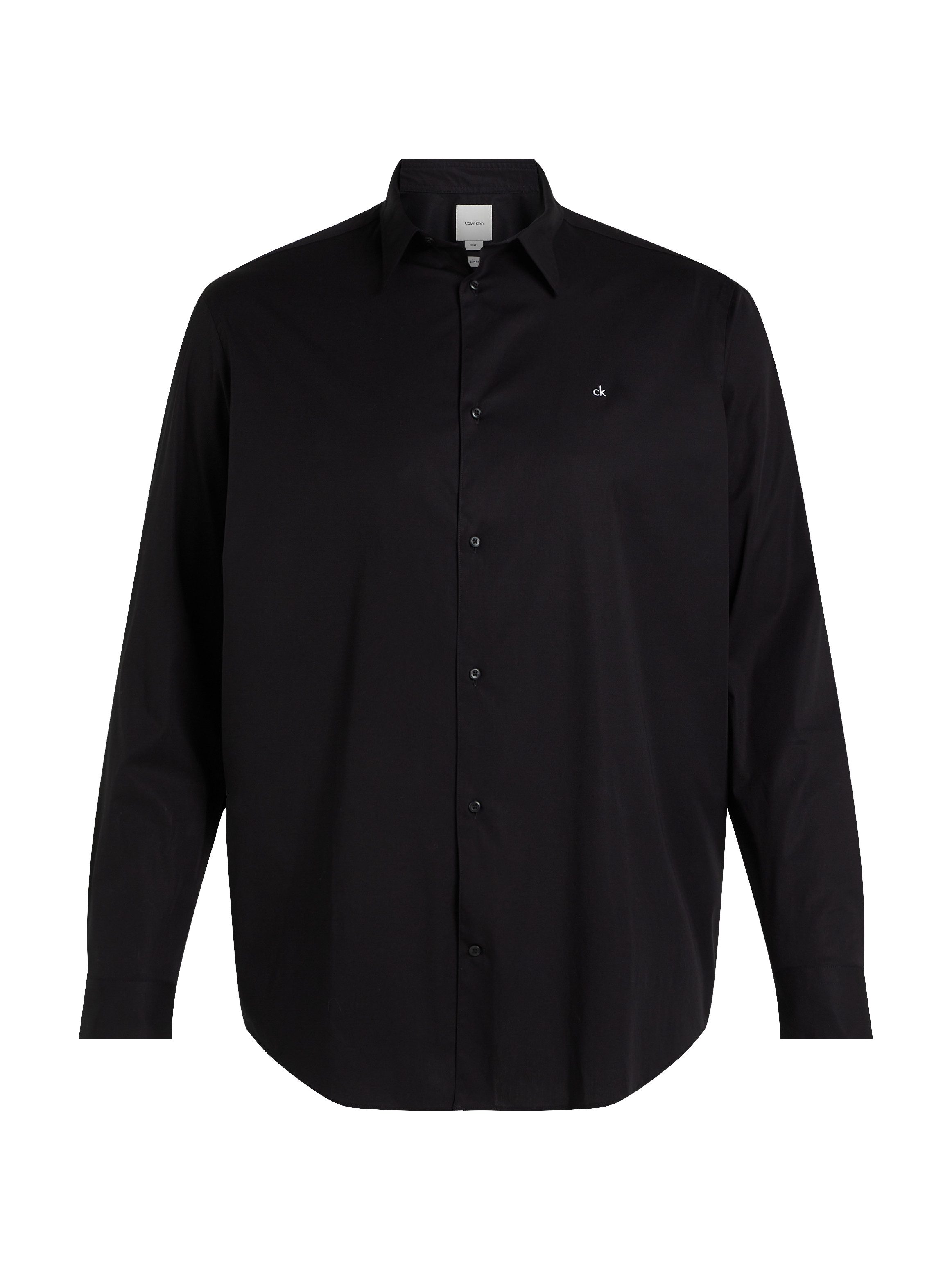 Calvin Klein Overhemd met lange mouwen BT_STRETCH POPLIN SLIM SHIRT in grote maten met doorlopende knoopsluiting