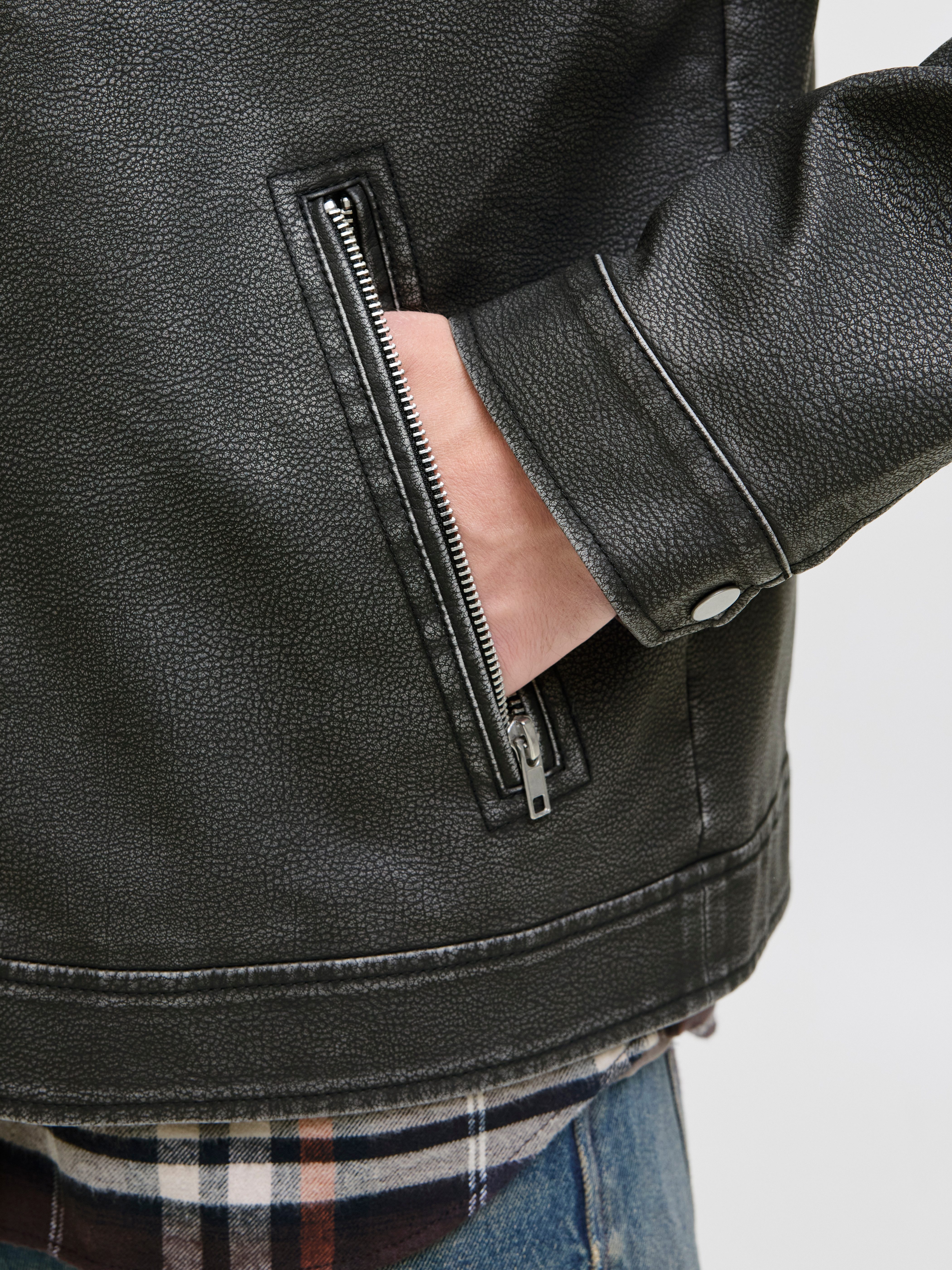Jack & Jones Bikerjack JJECASABLANCA PU JACKET NOOS