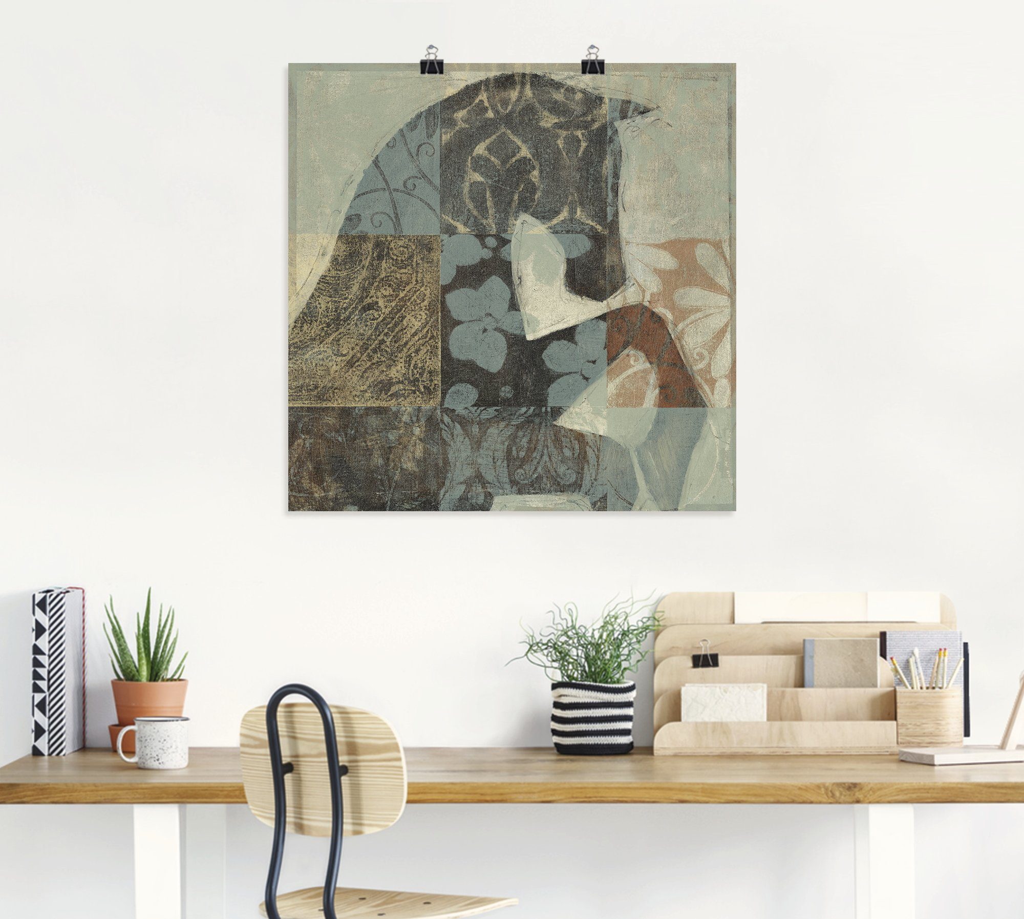 Artland Artprint Gedessineerd paard II als artprint op linnen, poster in verschillende formaten maten
