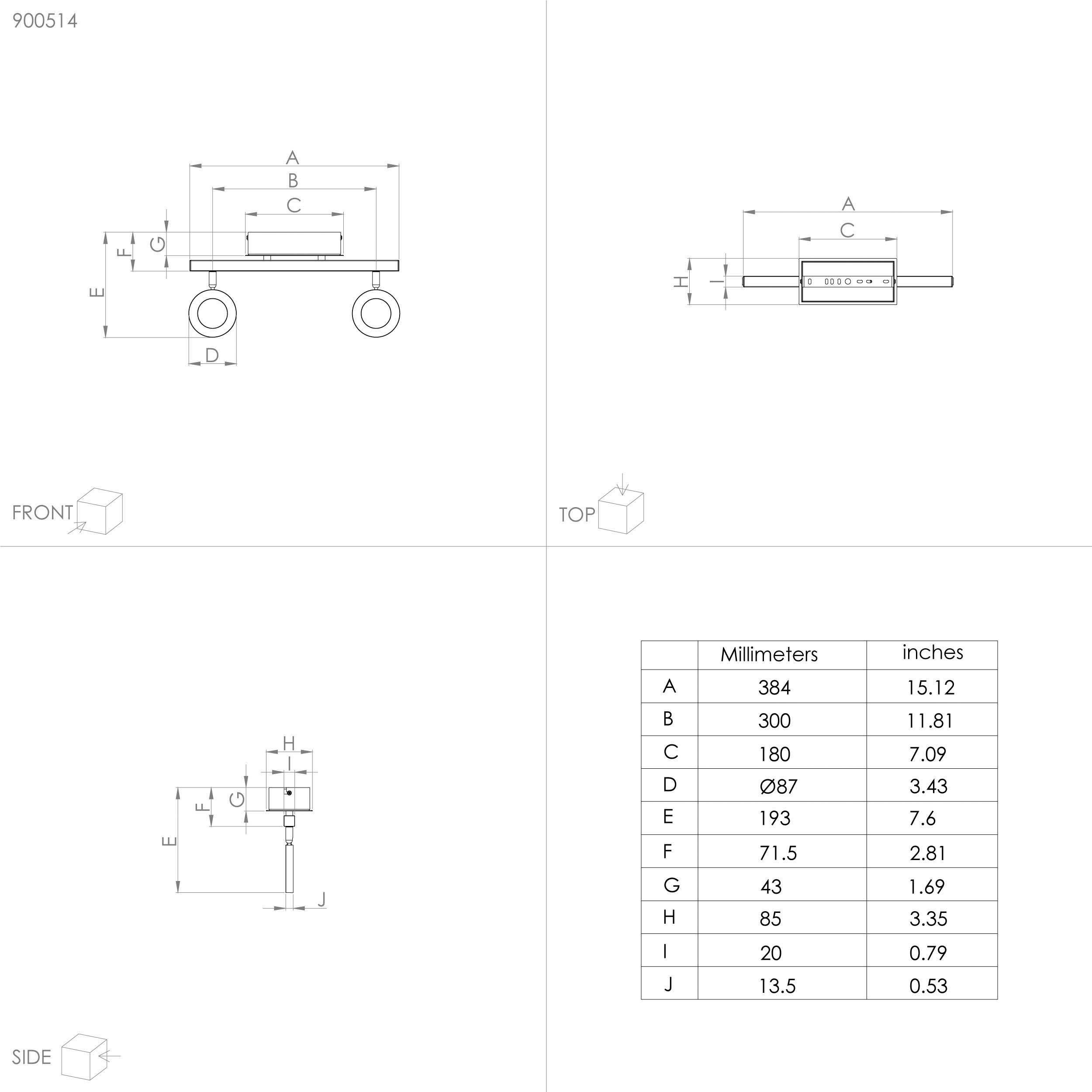 EGLO Ledplafondspots CARDILLIO Plafondspot in zwart van alu, staal - 3,2W en 3,3W - warmwit (1 stuk)