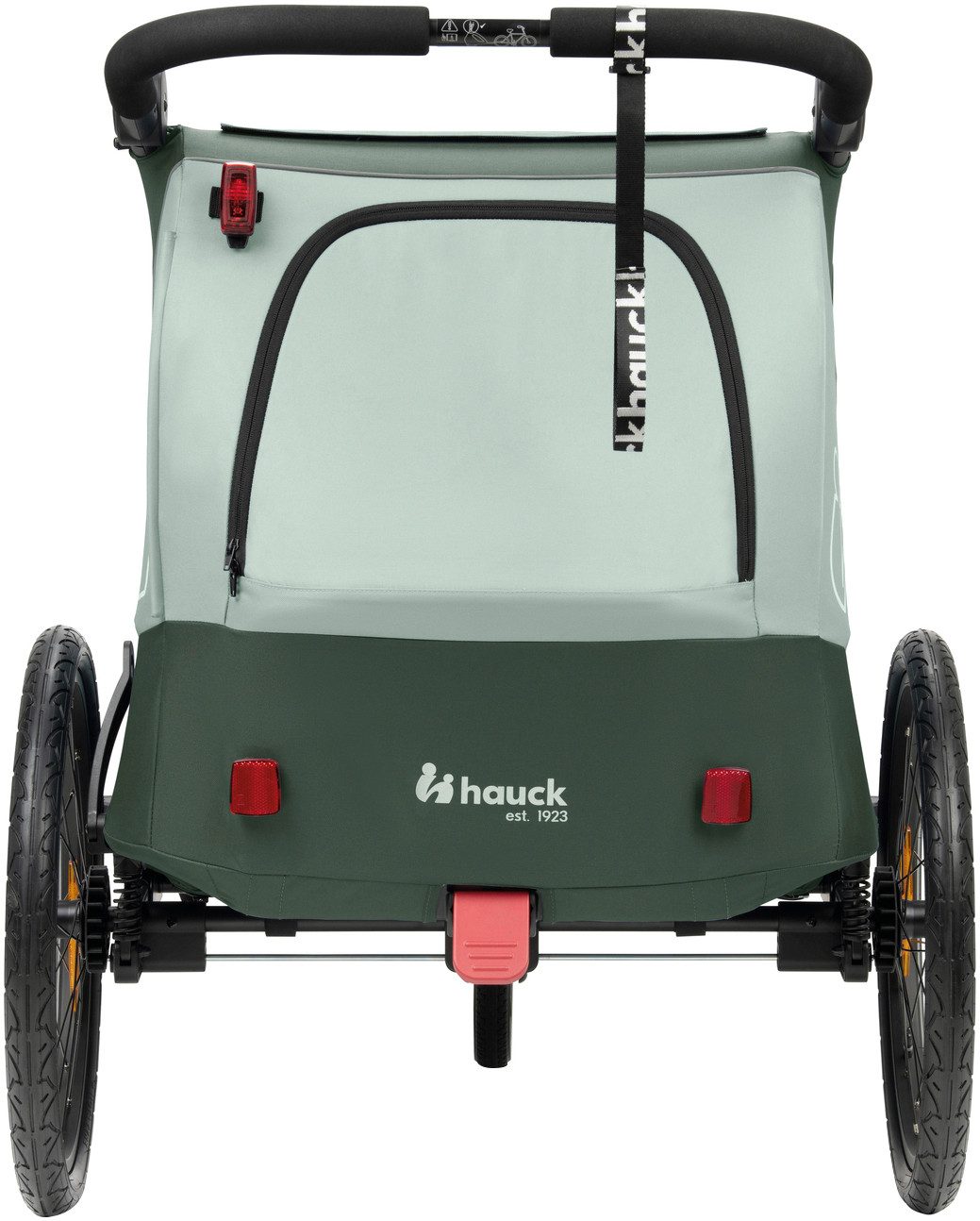 Hauck Kinderen fiets aanhanger 2in1 Bike Trailer und Buggy Dryk Duo Plus, dark green