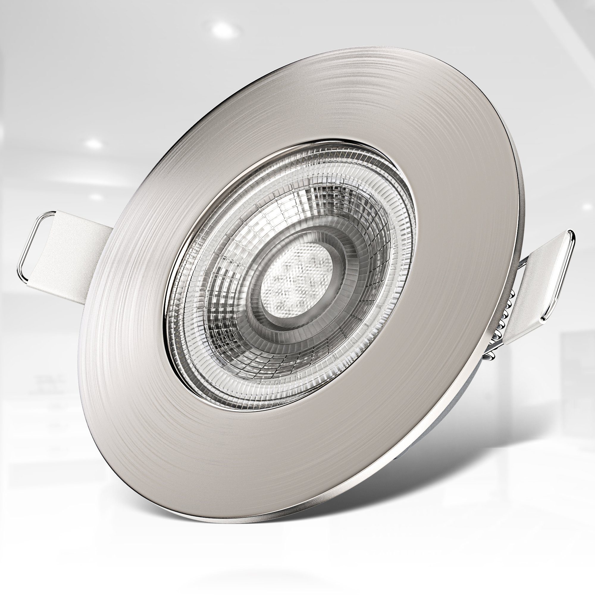 B.K.Licht Ledinbouwlamp 3-delige bad inbouwspot, IP44 beschermd, platte inbouwspots
